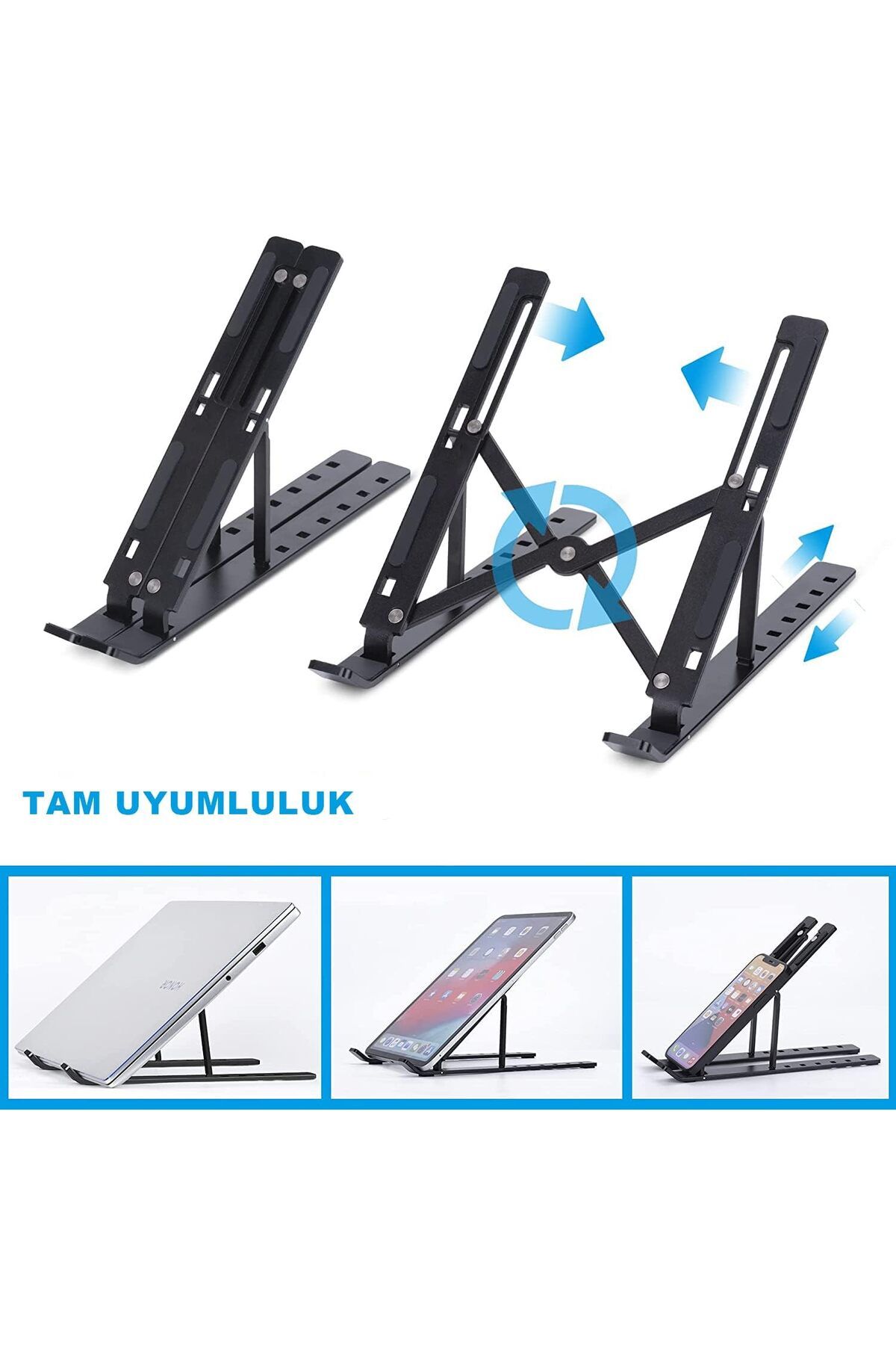 Concord Katlanabilir Tüm Modellerle Uyumlu Kolay Ayarlanabilir Notebook Laptop Standı Sert Plastik Lsh