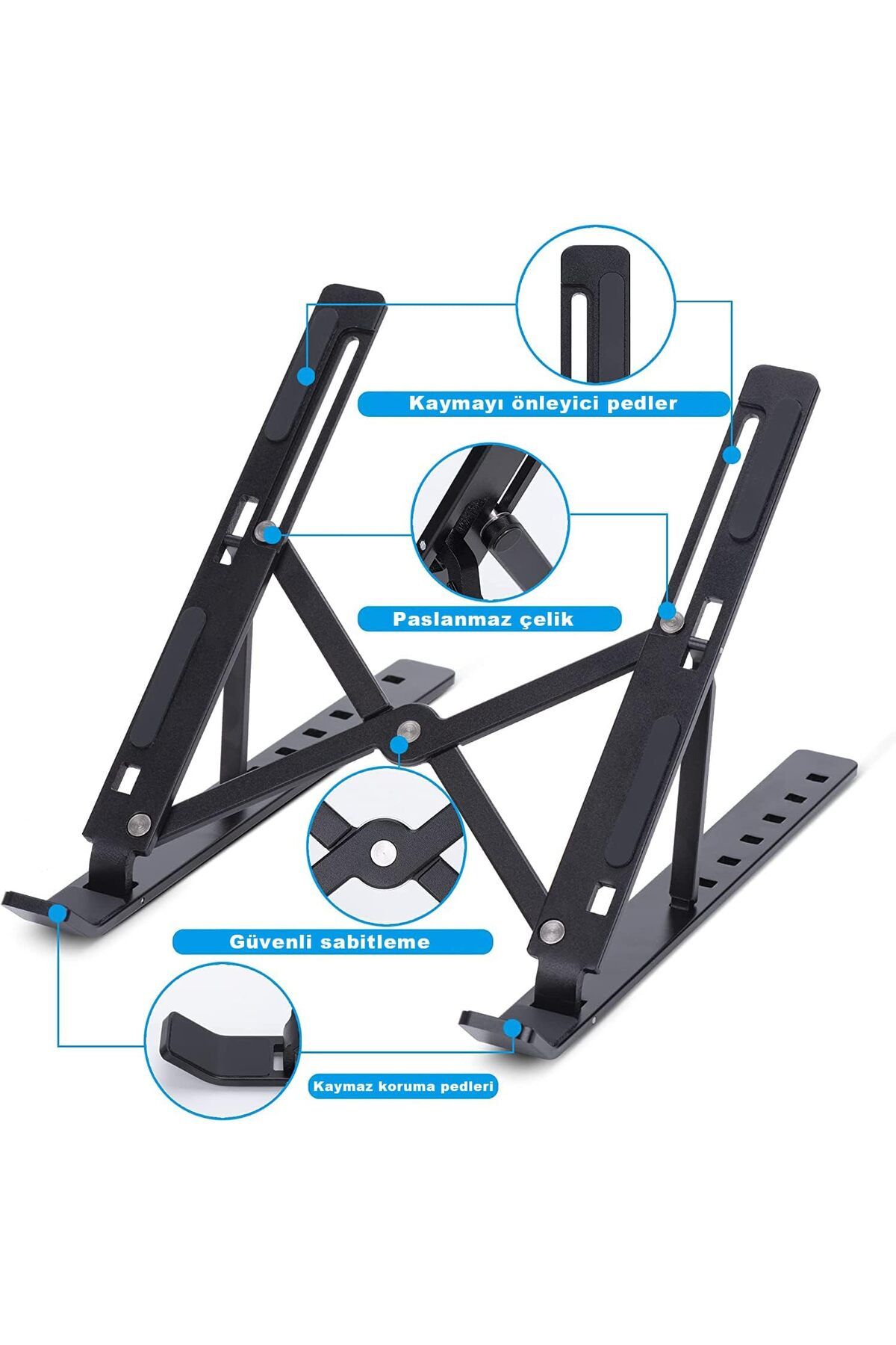 Concord Katlanabilir Tüm Modellerle Uyumlu Kolay Ayarlanabilir Notebook Laptop Standı Sert Plastik Lsh