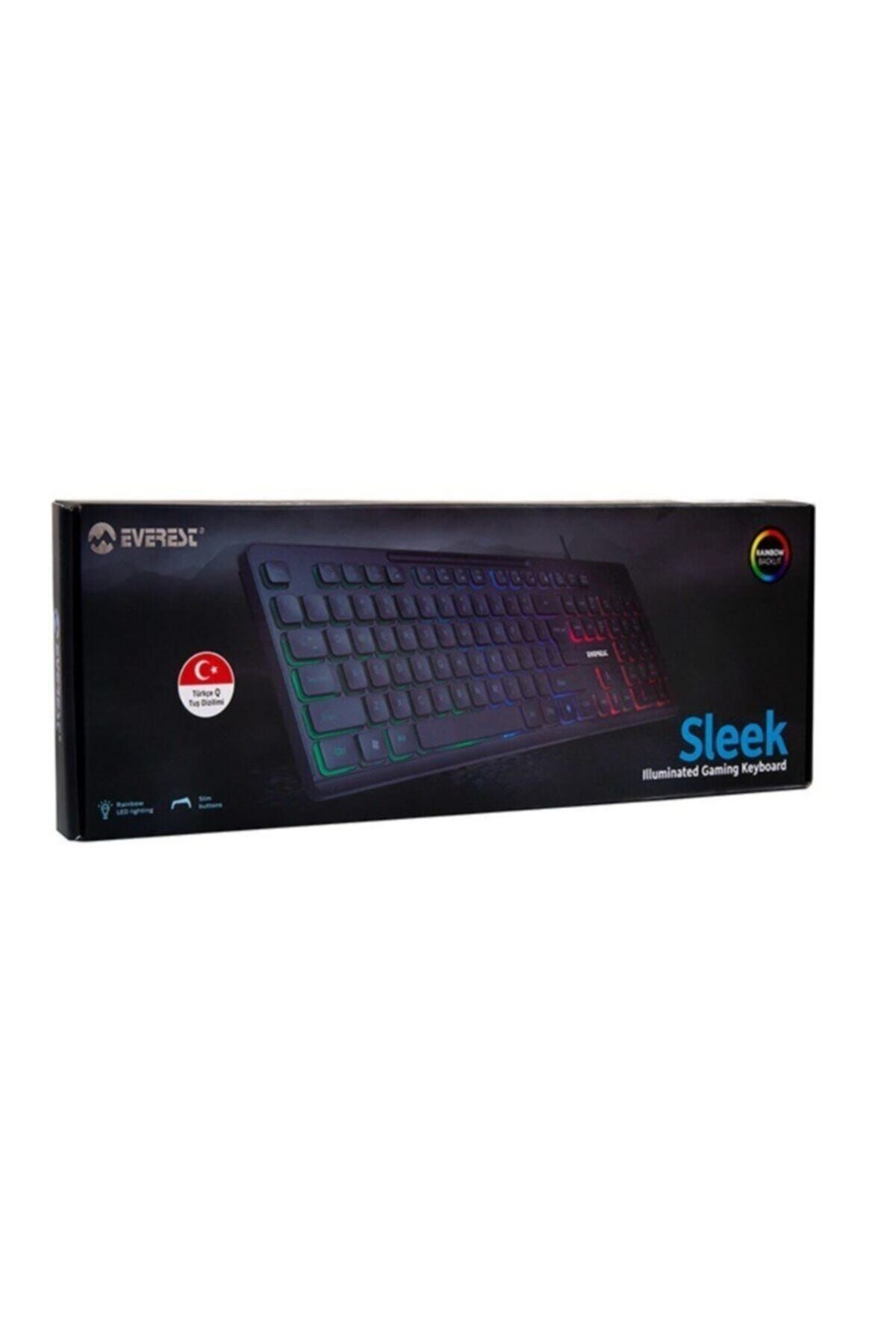 COLORFEST Kb-120 Sleek Siyah Usb Gökkuşağı Aydınlatmalı Q Gaming Oyuncu Klavyesi