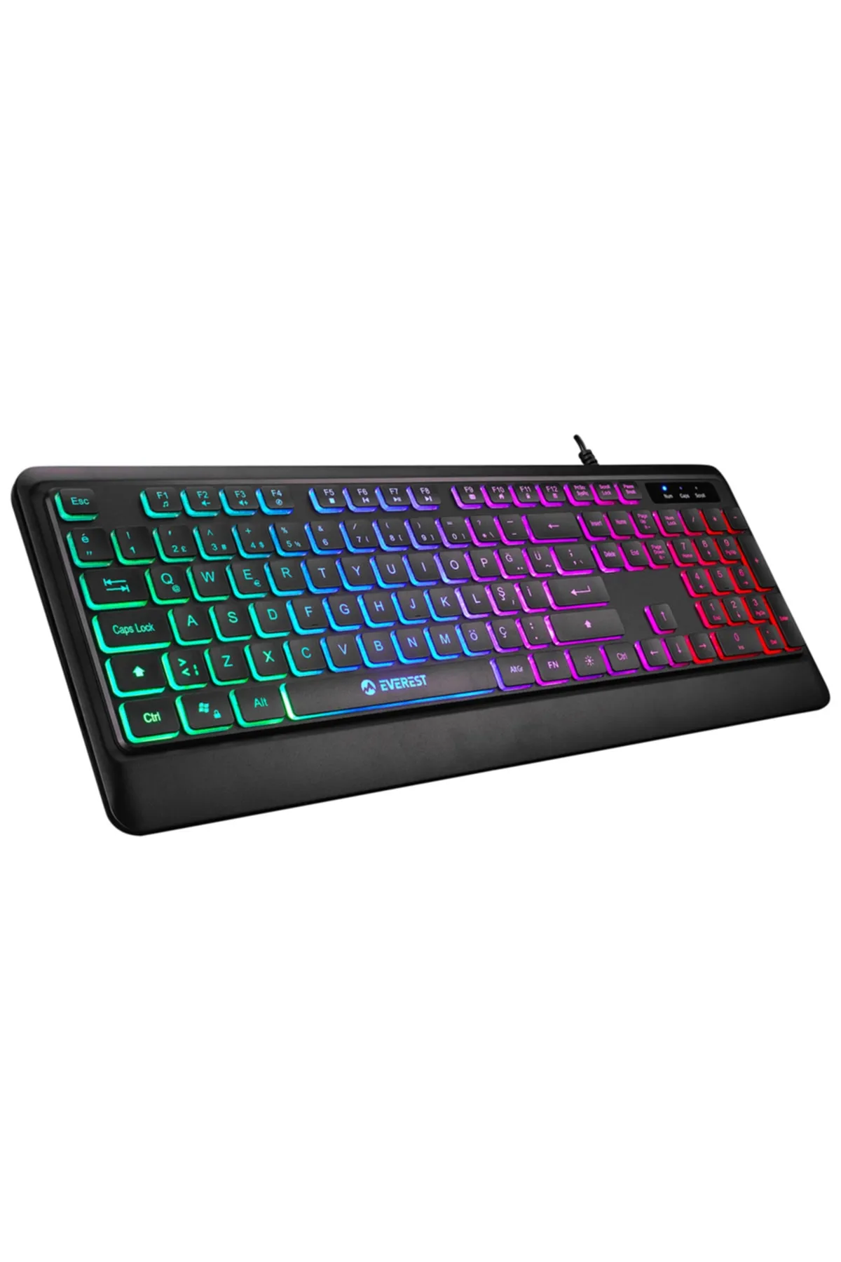 Everest Kb-2025 Rtm Rainbow Aydınlatmalı Backlight Membrane Gaming Oyuncu Klavye Profesyonel Klavye