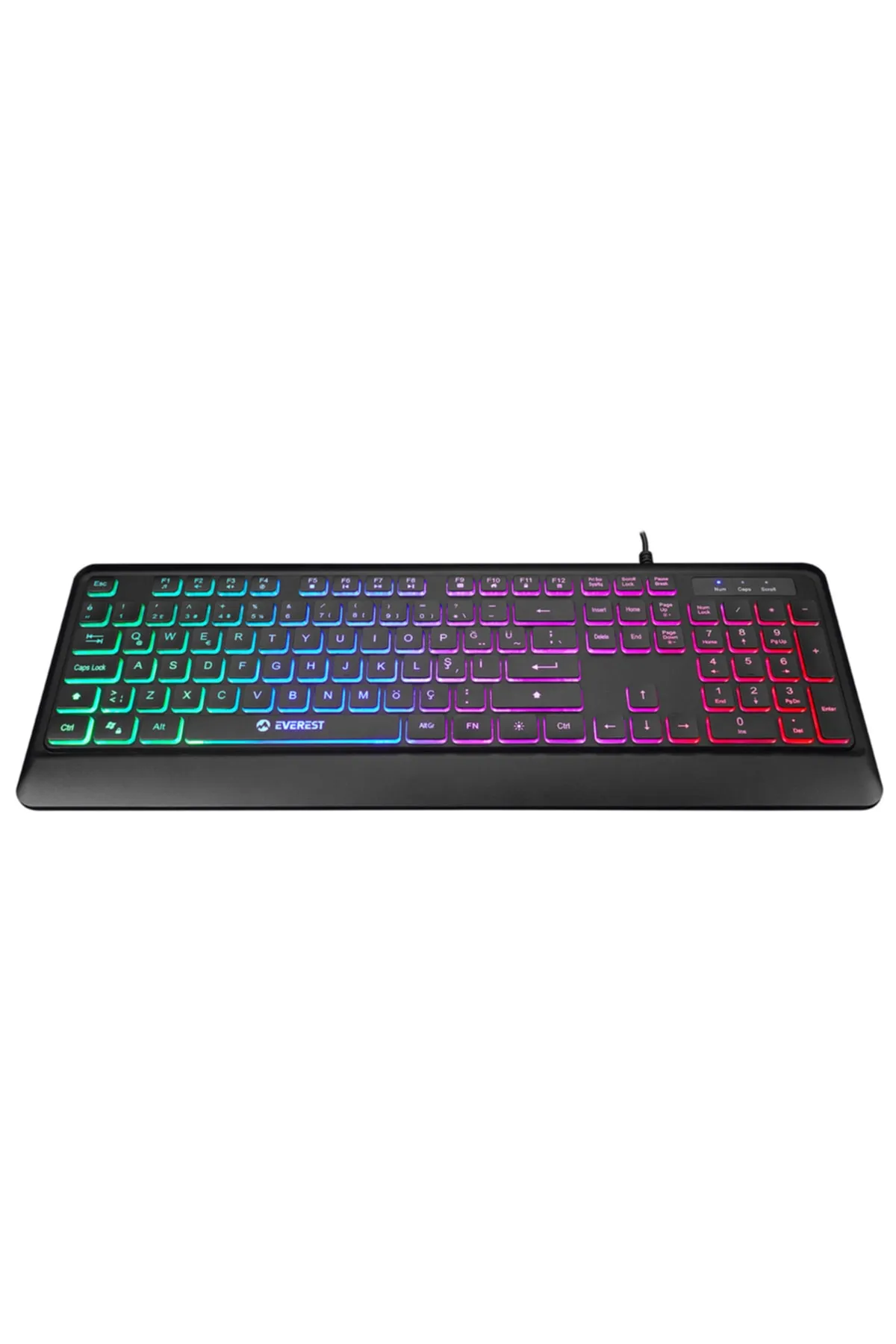 Everest Kb-2025 Rtm Rainbow Aydınlatmalı Backlight Membrane Gaming Oyuncu Klavye Profesyonel Klavye