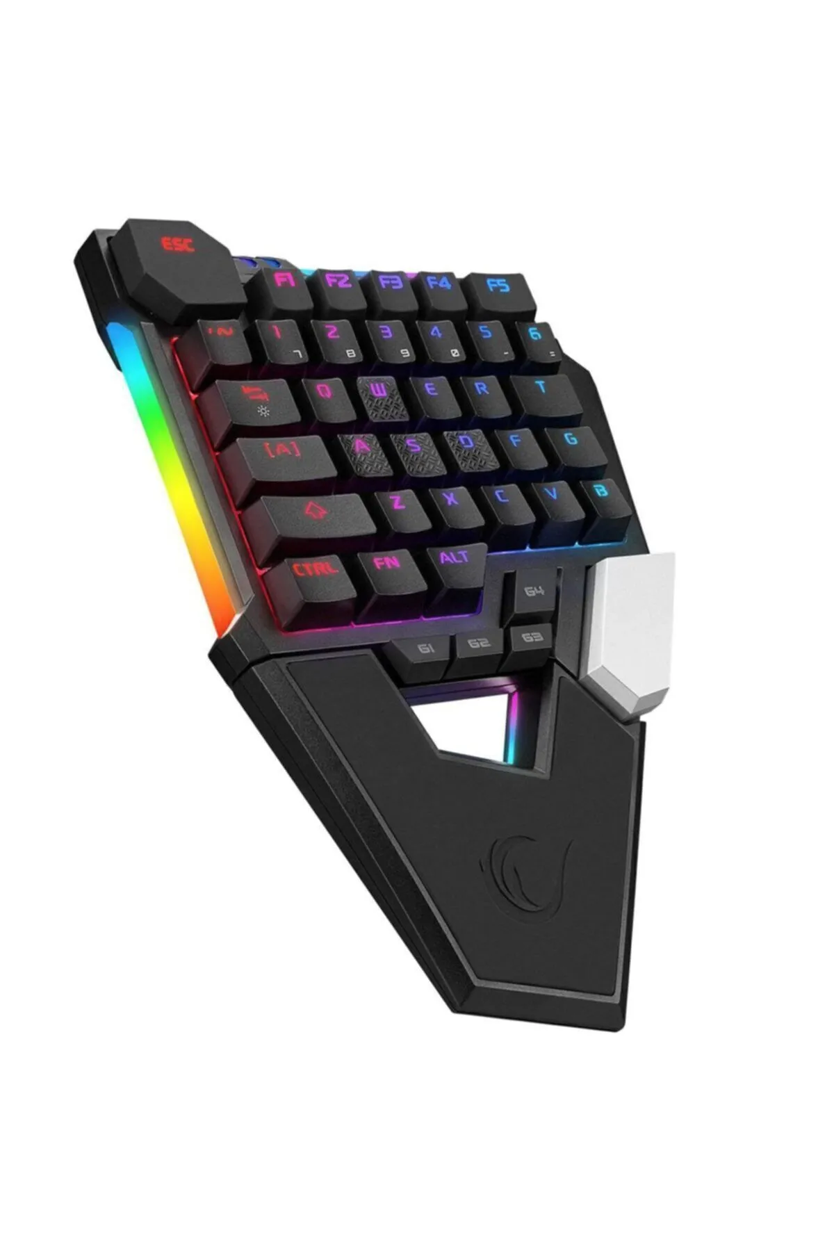 Rampage Kb-277 Omnı Siyah Örgülü Type C Rgb 6 Farklı Aydınlatma Modu Q Mini Gaming Oyuncu Klavyesi