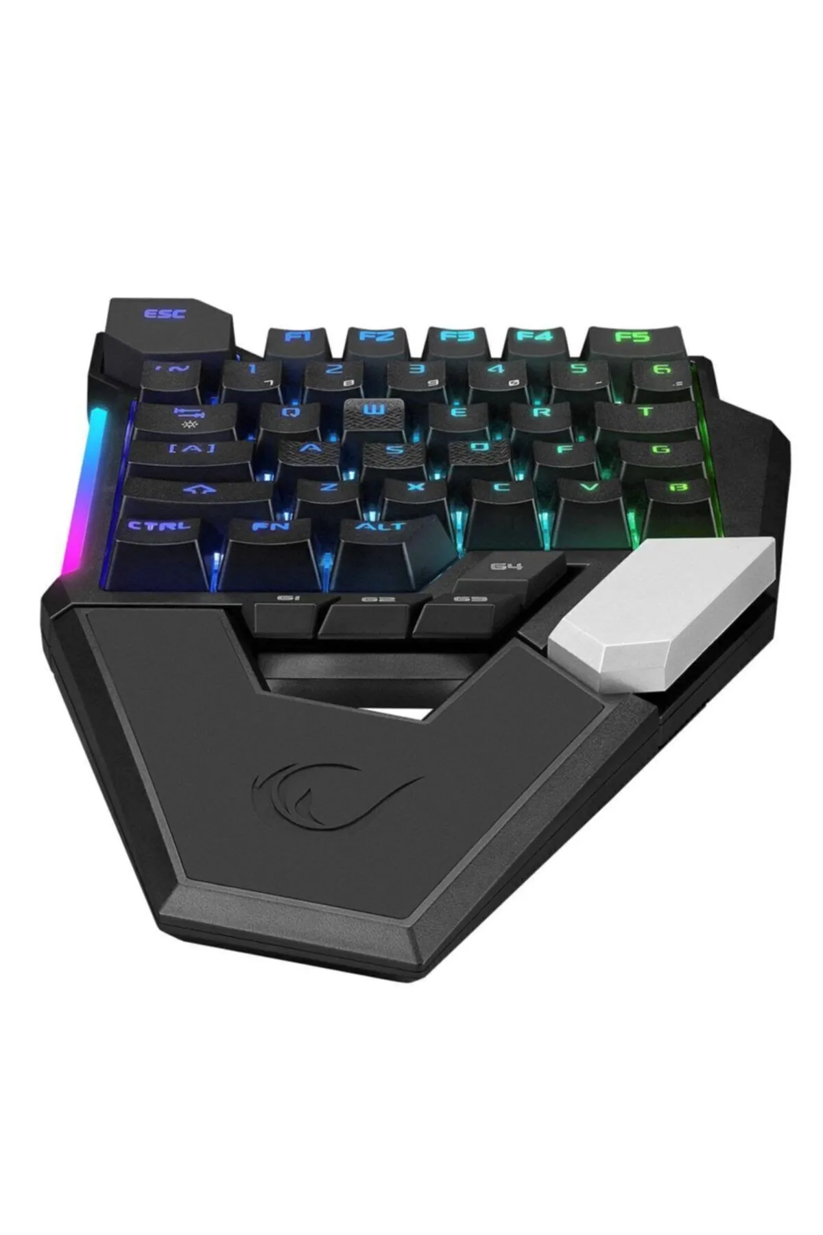 Rampage Kb-277 Omnı Siyah Örgülü Type C Rgb 6 Farklı Aydınlatma Modu Q Mini Gaming Oyuncu Klavyesi