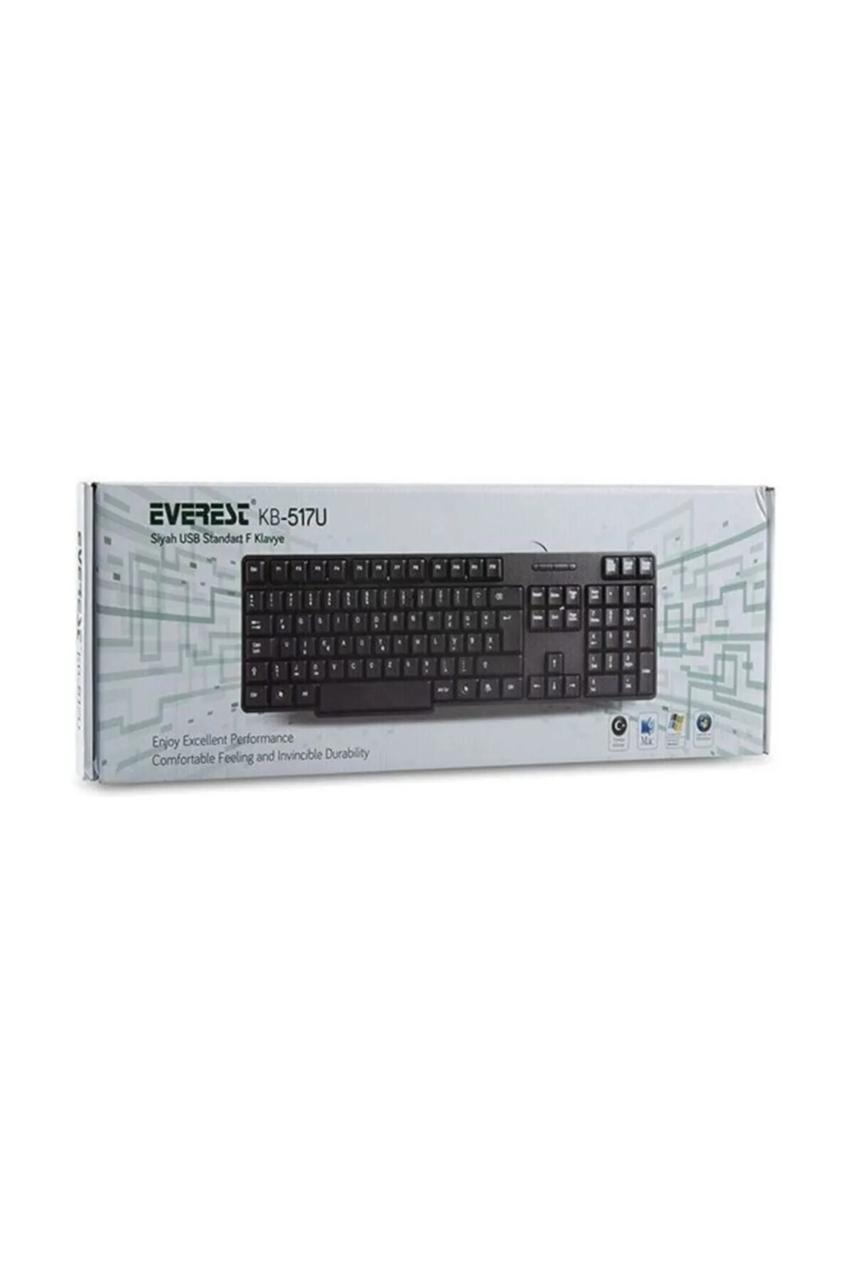 Everest Kb-517u Standart Kablolu Siyah Usb F Klavye