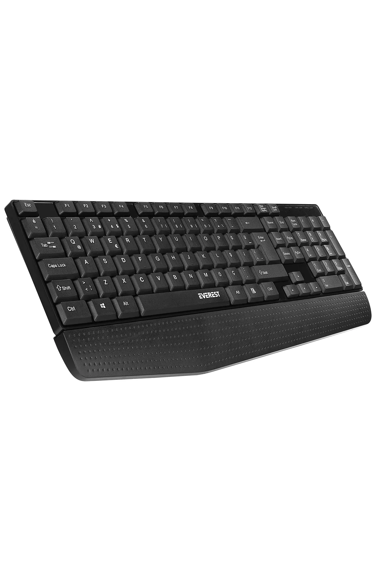 Everest KB-951U Siyah USB Bilek Destekli Q Standart Ofis Klavye