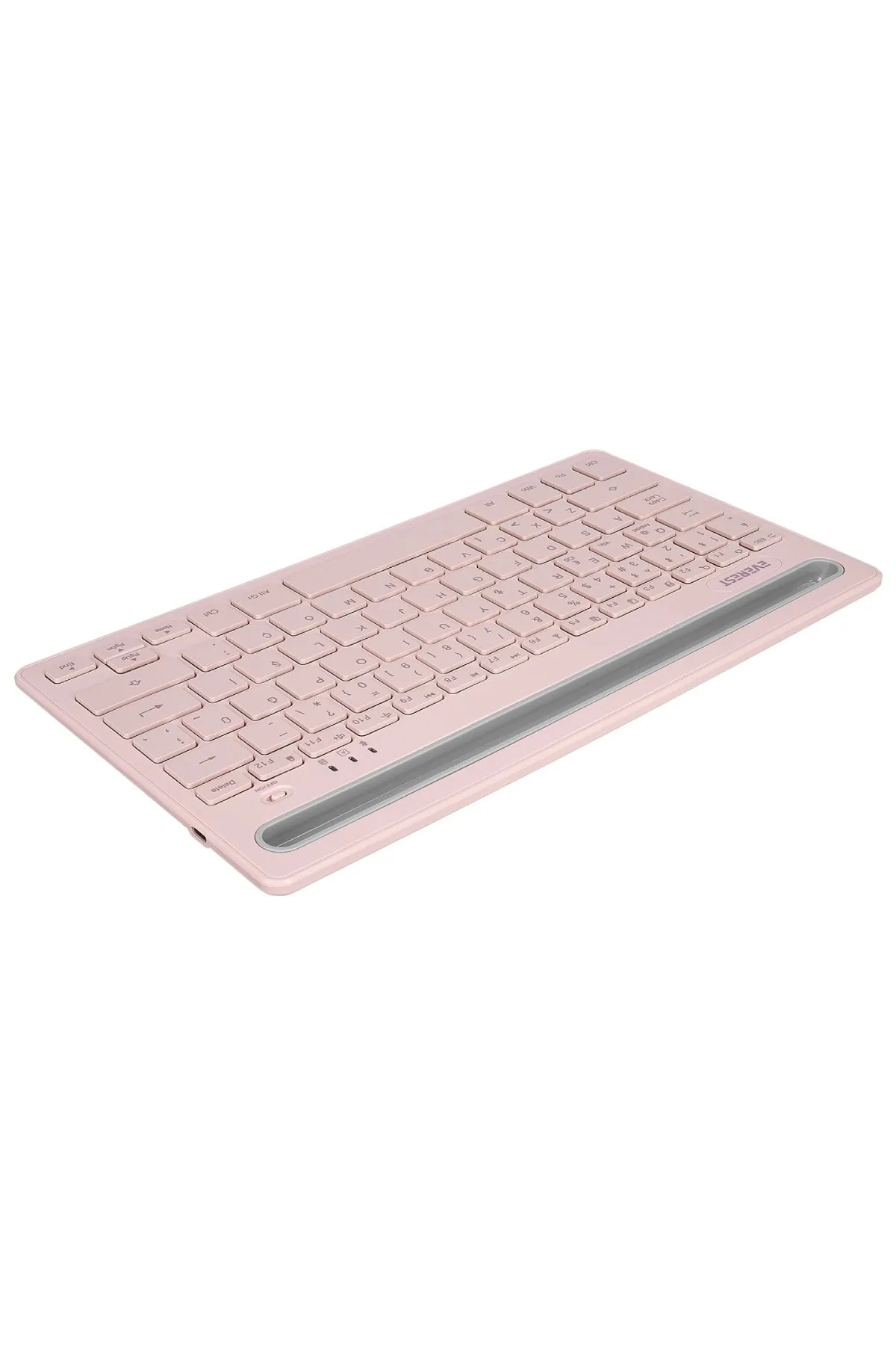 Everest Kb-bt82 Pembe Bluetooth Ultra Ince Şarjlı Mac Win Android İos Uyumlu Tablet Standlı Kablosuz Klavye