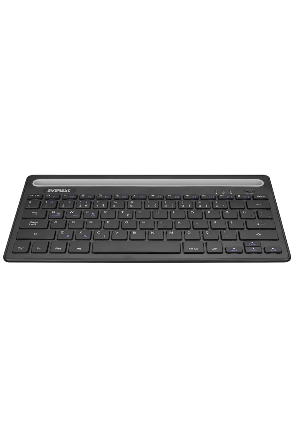 Everest Kb-bt82 Siyah Bluetooth Ultra Ince+şarjlı Mac/win/android/ıos Uyumlu Tablet Standlı Kablosuz Klavye