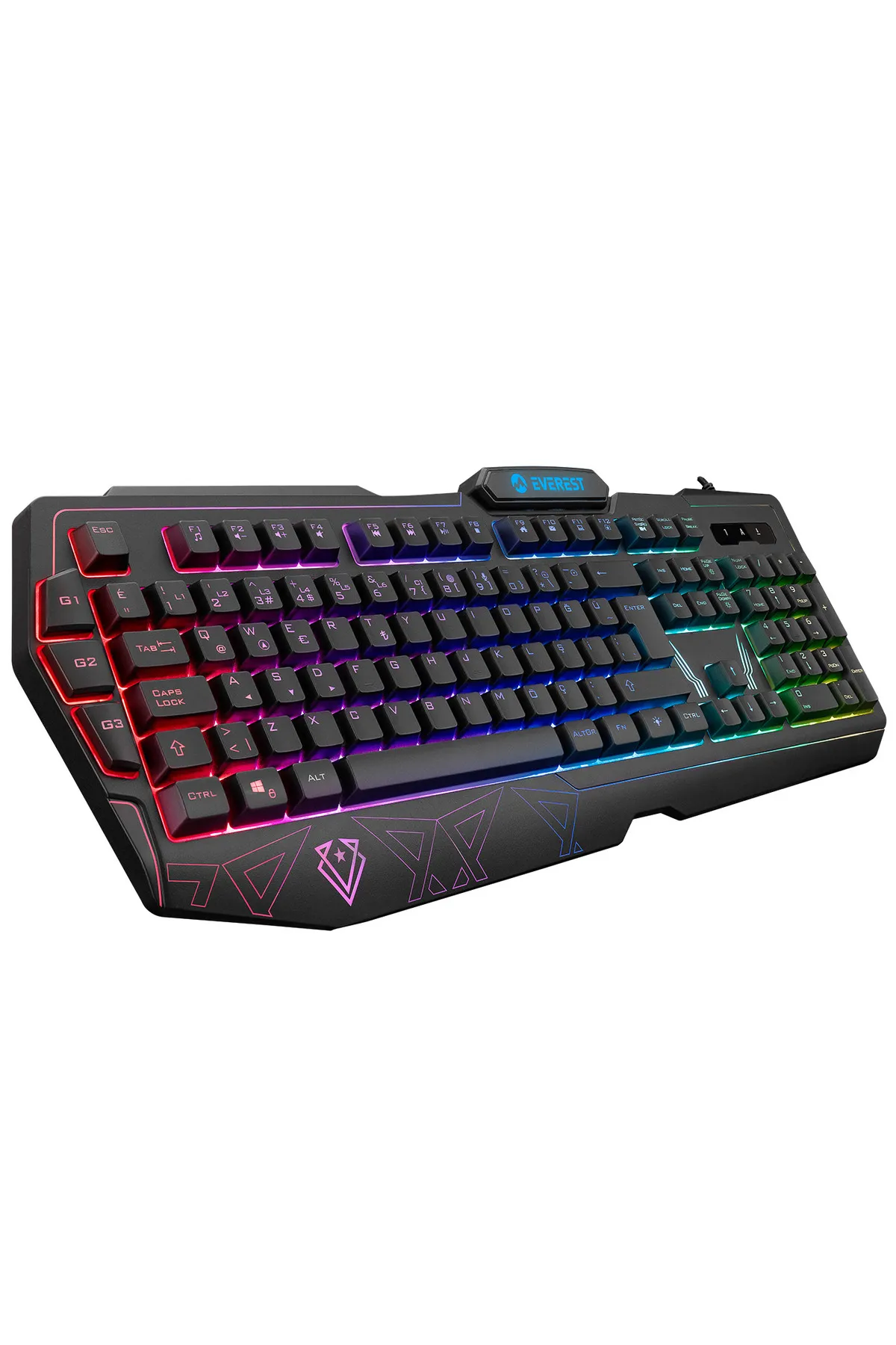 Everest Kb-Gx61 Formula Usb Rgb Aydınlatmalı 3 Makro Tuşlu Bilek Destekli Gaming Oyuncu Kablolu Klavye