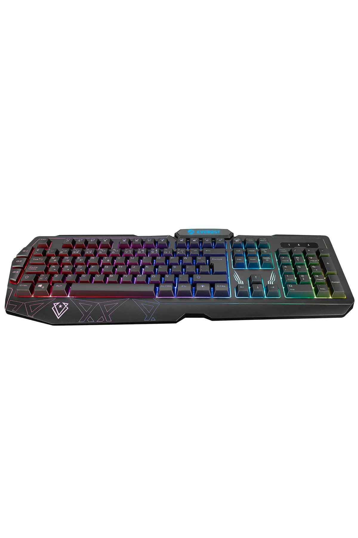 Everest Kb-Gx61 Formula Usb Rgb Aydınlatmalı 3 Makro Tuşlu Bilek Destekli Gaming Oyuncu Kablolu Klavye