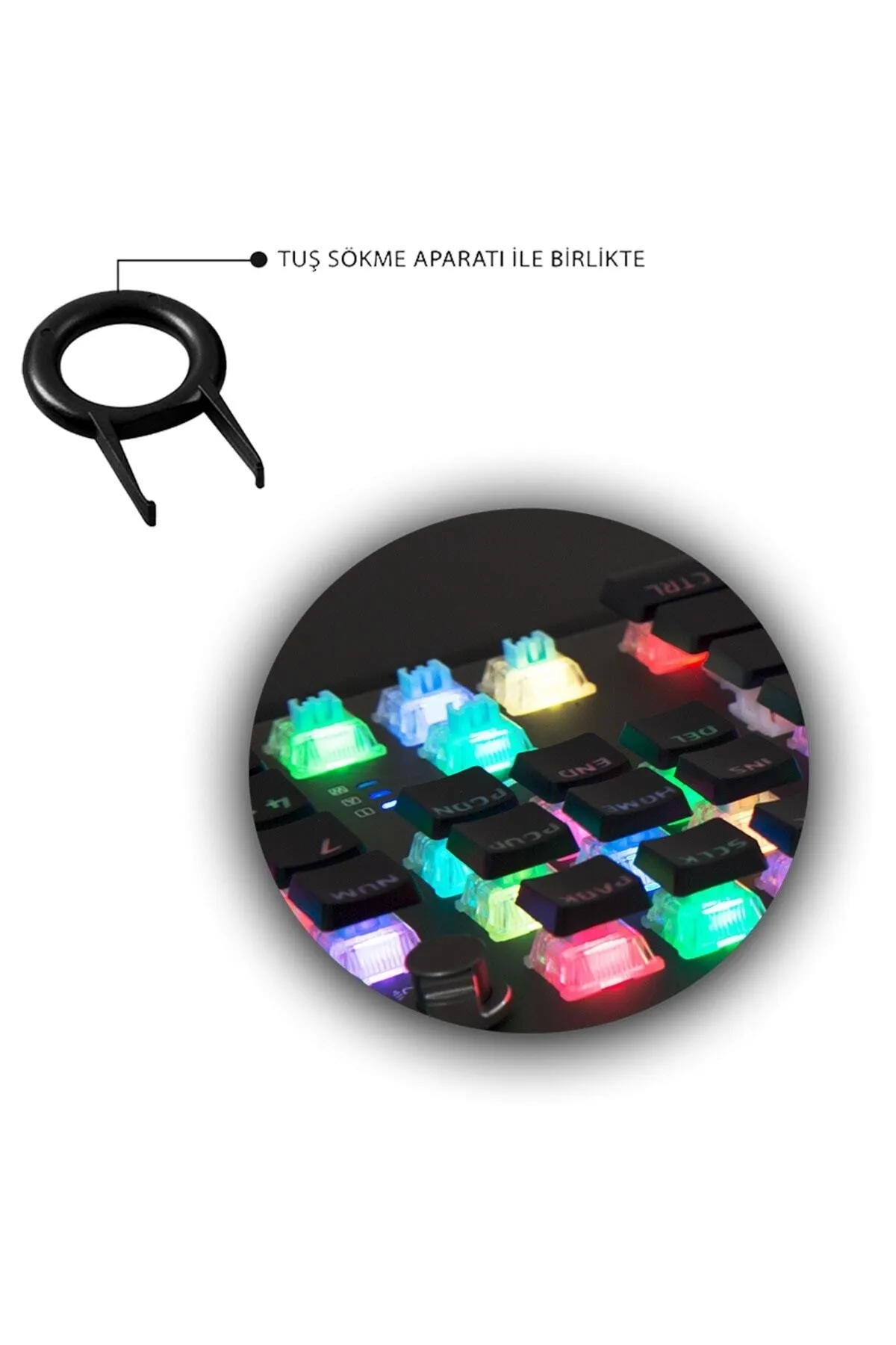 Rampage Kb-r101 Impressive Full Rgb Kristal Switch Mekanik Gaming Oyuncu Klavyesi