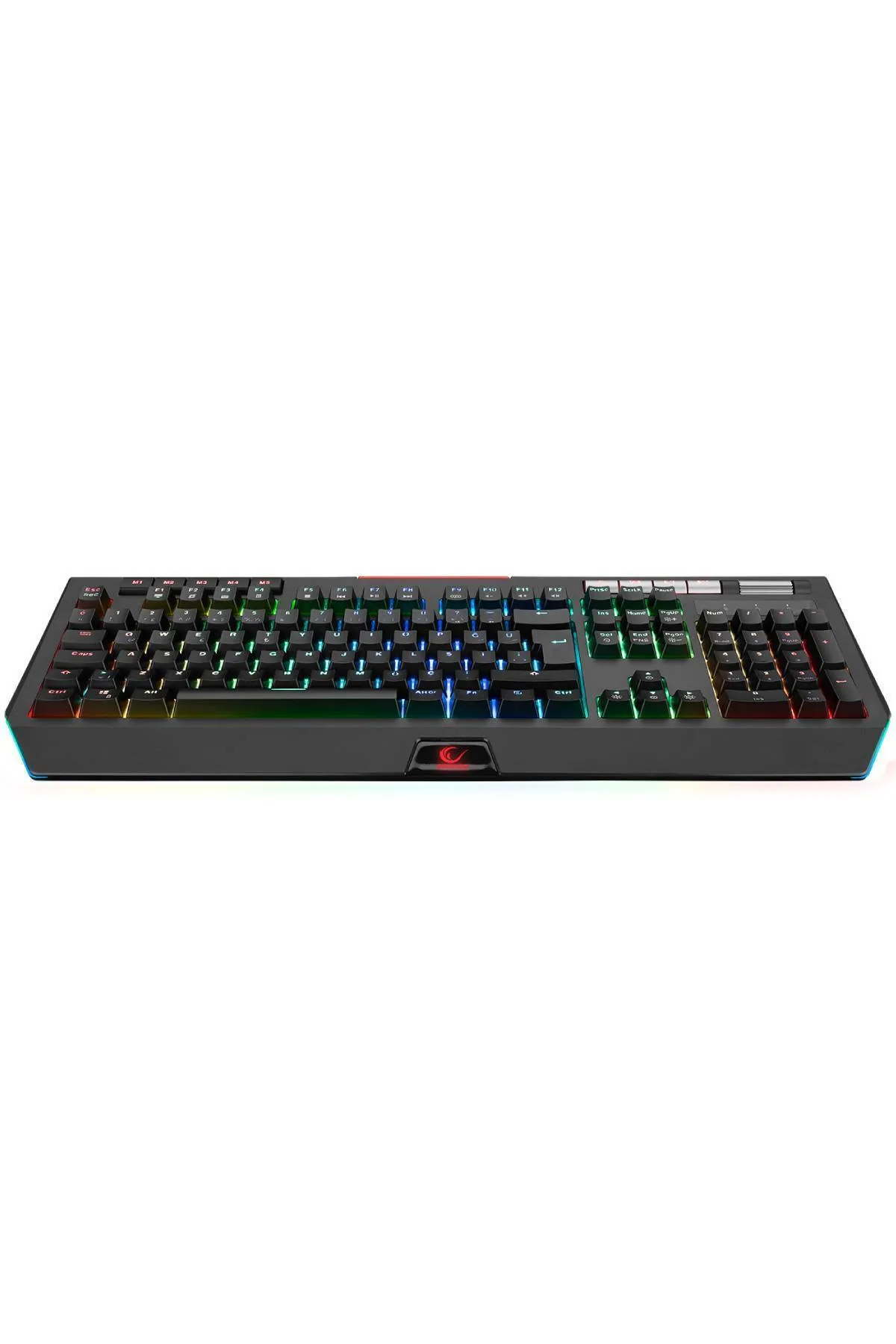 Rampage Kb-r105 Exhero Full Rgb Ledli Outemu Blue Switch 5 Makro Tuşlu Standlı Türkçe Gaming Oyuncu Klavyesi