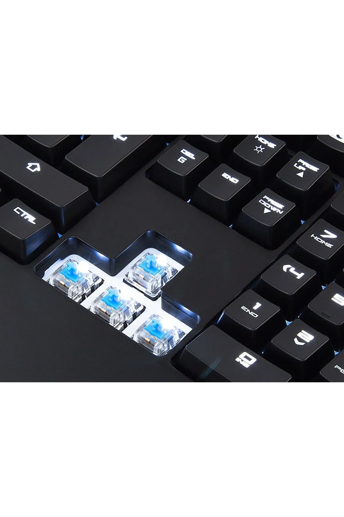 Rampage Kb-r12 Turret Siyah Usb Beyaz Aydınlatmalı Makrolu Us Layout Mekanik Gaming Klavye