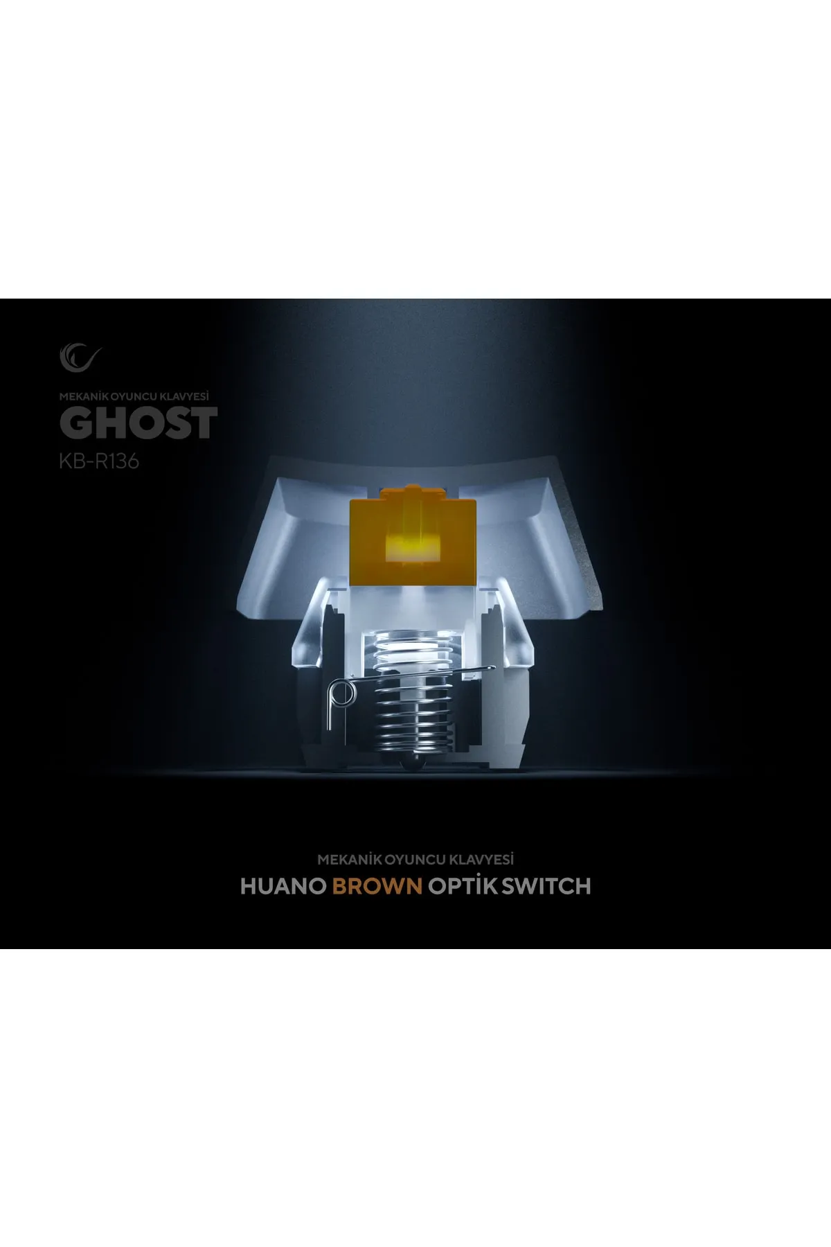 Rampage Kb-r136 Ghost Beyaz Type-c Bağlantılı Rgb Puding Tuşlu Haylou Brown Switch Us Gaming Oyuncu Klavye