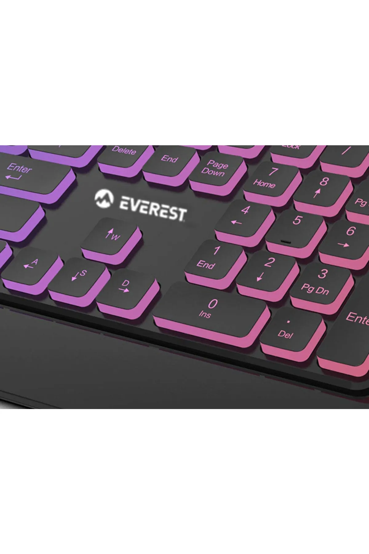 Everest Kb-r59 Forza Usb Rainbow Klavye Multimedia Klavye Gaming Klavye Süper Sessiz