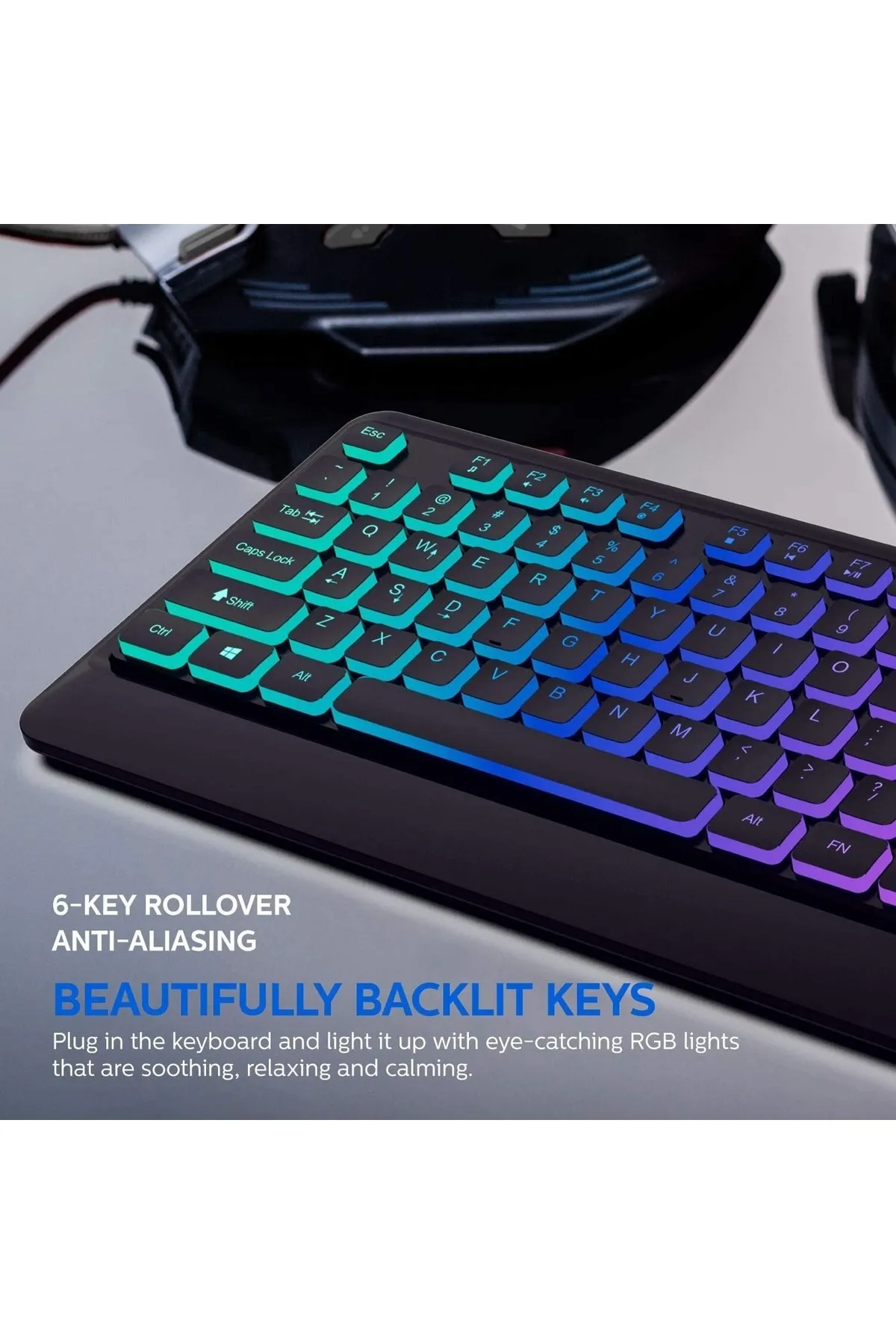 Everest Kb-r59 Forza Usb Rainbow Klavye Multimedia Klavye Gaming Klavye Süper Sessiz