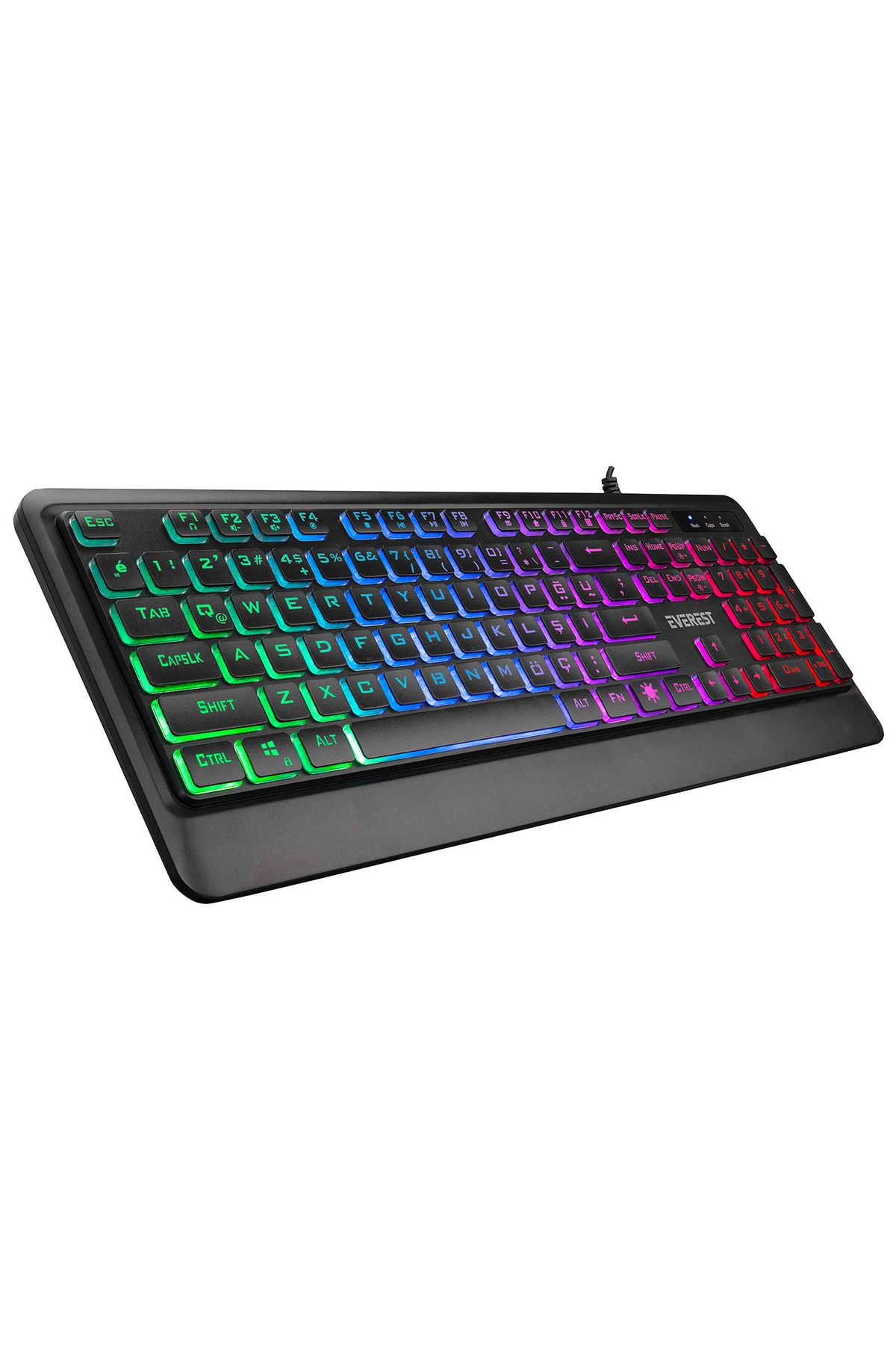 Everest Kb-R59 Siyah Usb Rainbow Backlight Kablolu Klavye