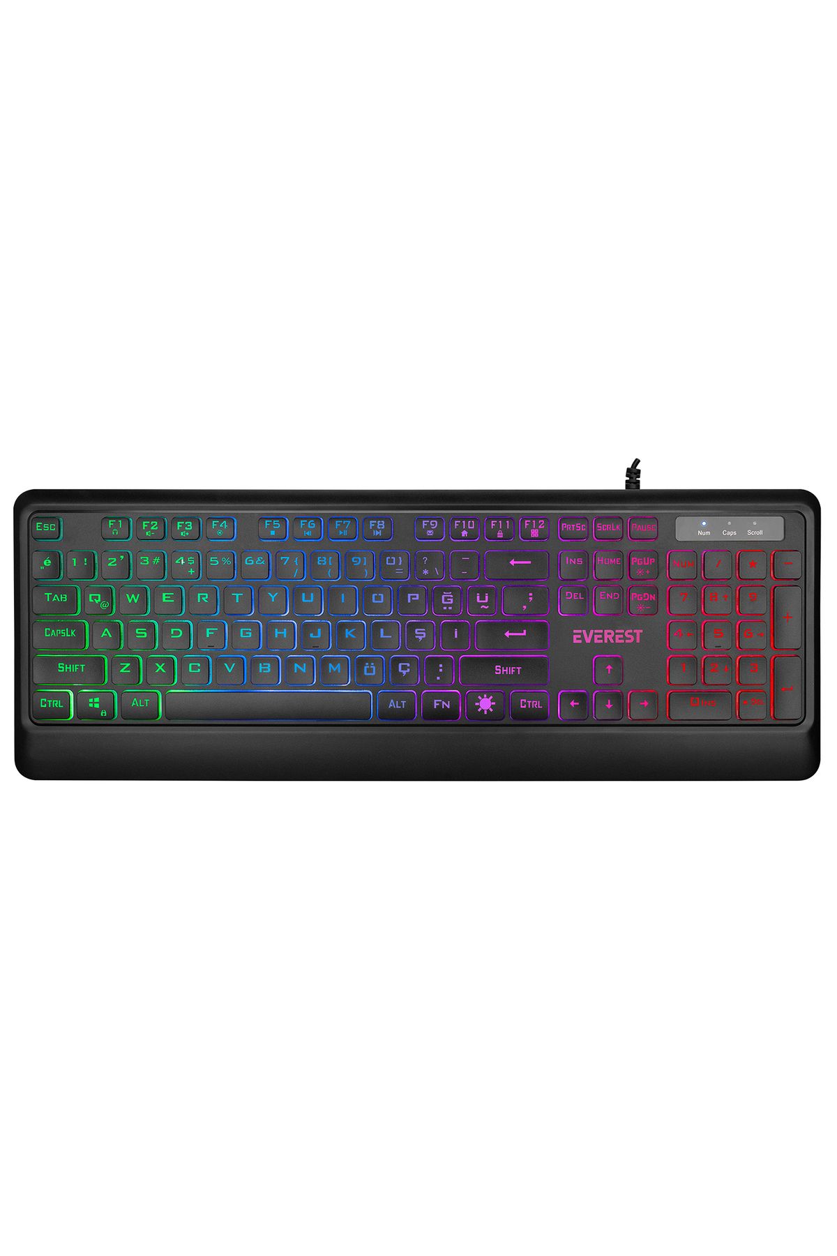 Everest Kb-R59 Siyah Usb Rainbow Backlight Kablolu Klavye