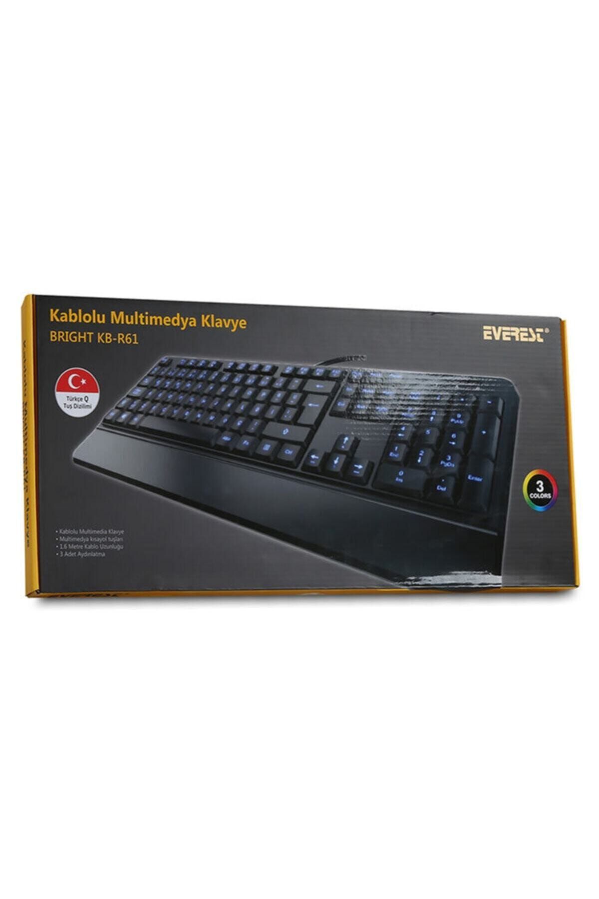 Everest Kb-r61 Aydınlatmalı Q Multimedia Klavye