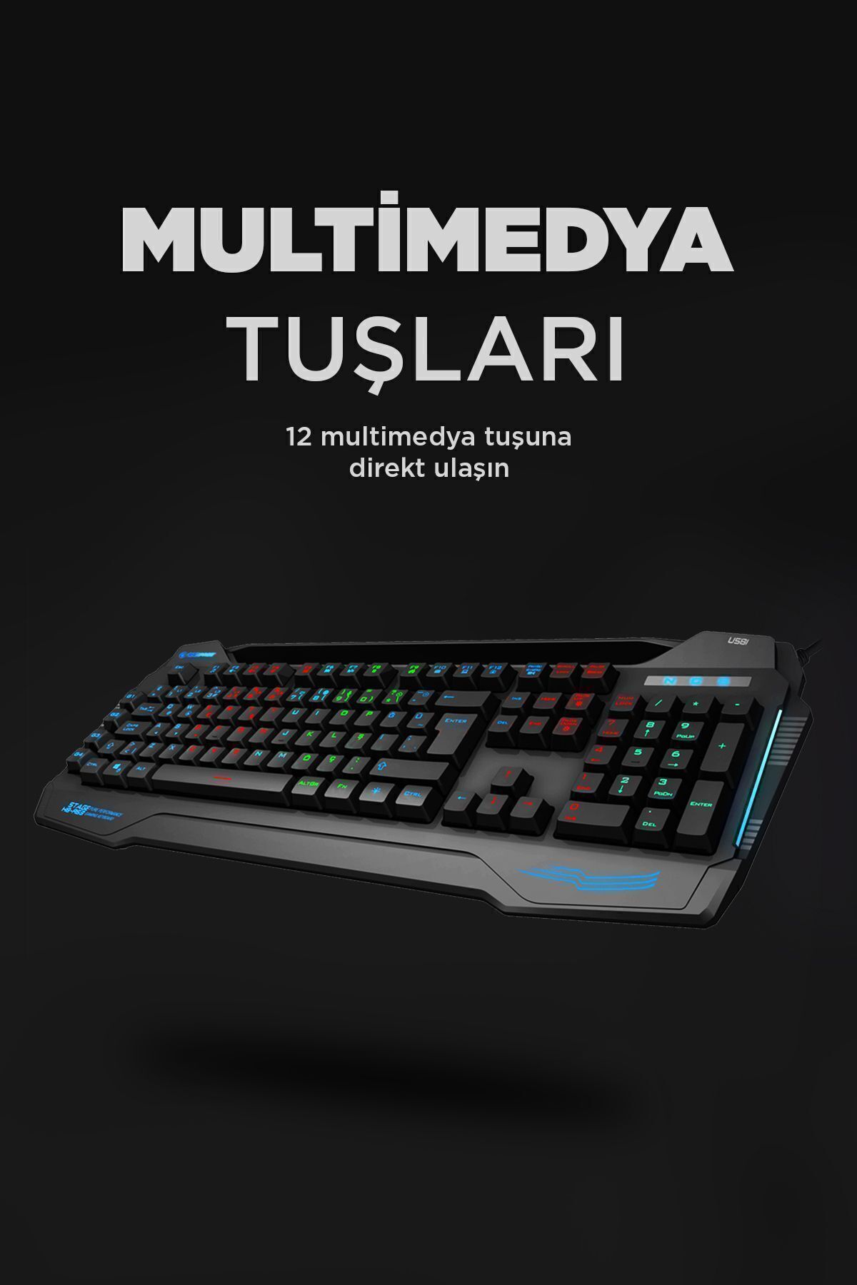 Rampage Kb-r63 Stage Rainbow Rgb Aydınlatmalı Makrolu Gaming Oyuncu Klavyesi