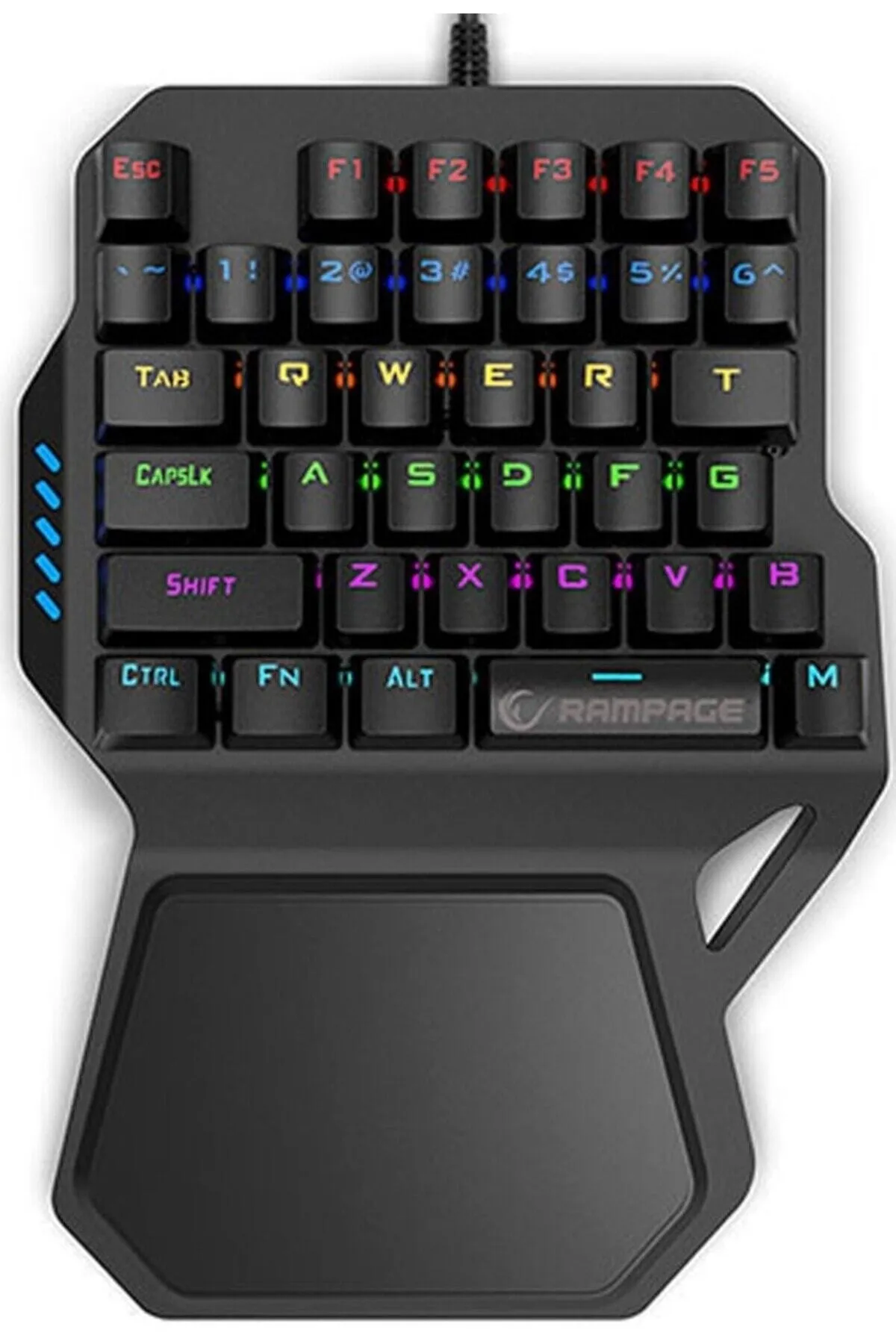 Rampage Kb-r77 Blue Switch Usb Rainbow Backlight Mekanik 36 Tuşlu Mini Gaming Oyuncu Klavyesi