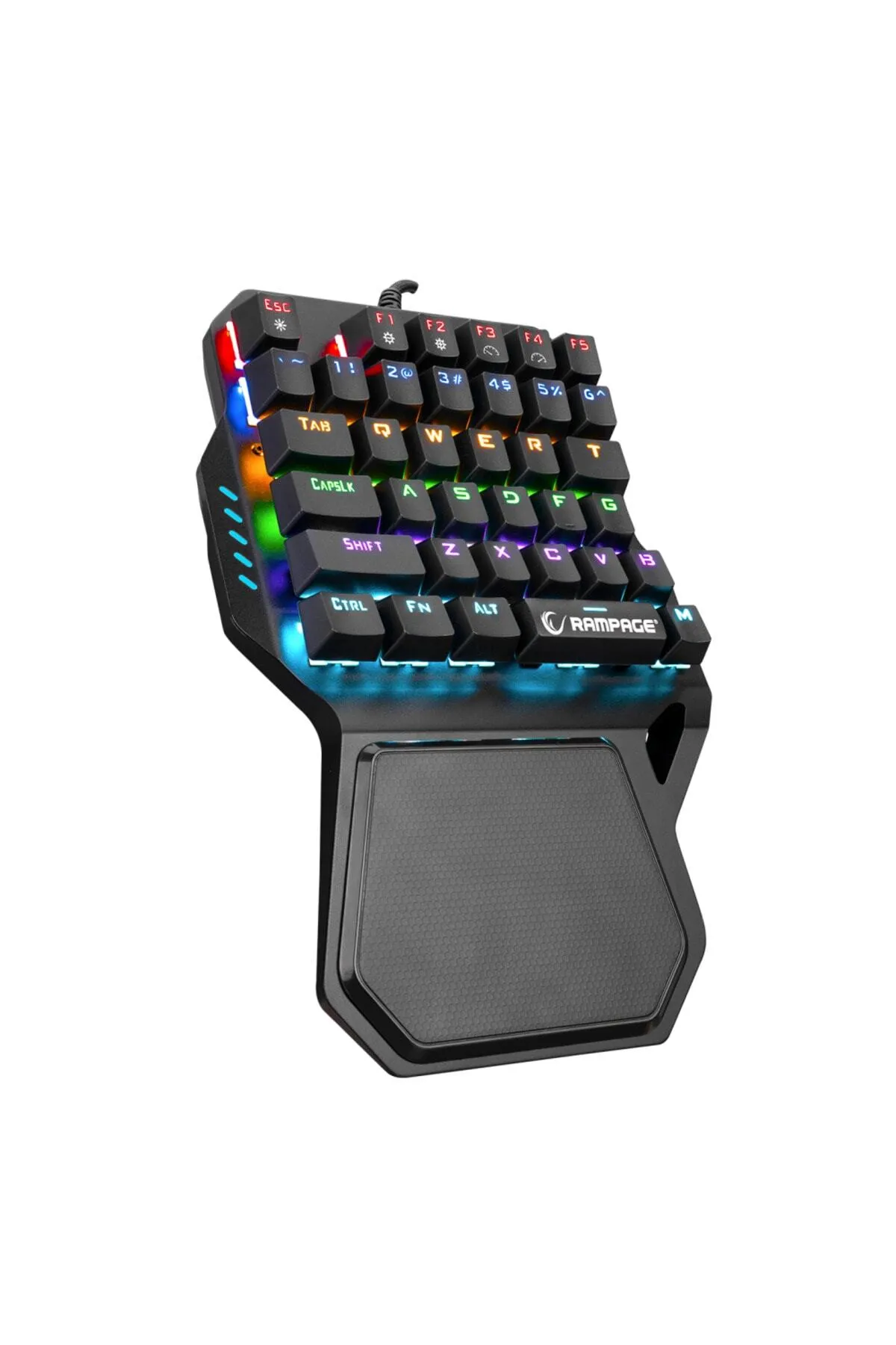 Rampage Kb-r77 Blue Switch Usb Rainbow Backlight Mekanik 36 Tuşlu Mini Gaming Oyuncu Klavyesi