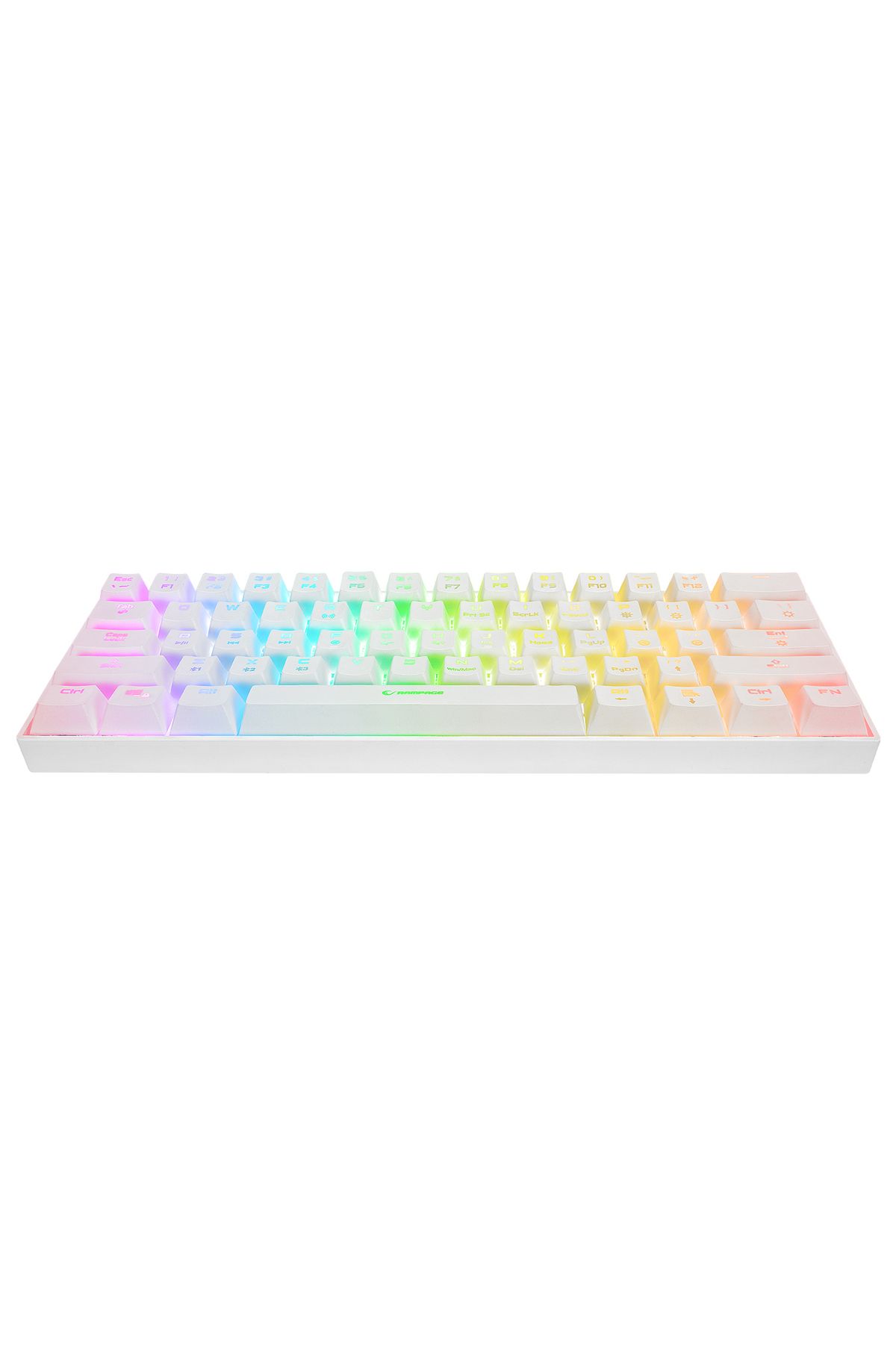 Rampage KB-RX63 B-ATOM Beyaz Bluetooth RGB Backlight Brown Switch Mekanik Q 63 Tuşlu Mini Oyuncu Klavyesi