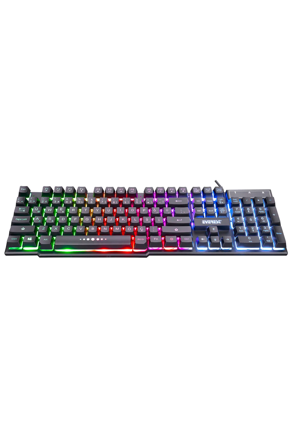 Everest KB-X88 Blast Aydınlatmalı Q Oyuncu Klavyesi + Logitech Pro Gaming Klavye 70 cm Bileklik Pad