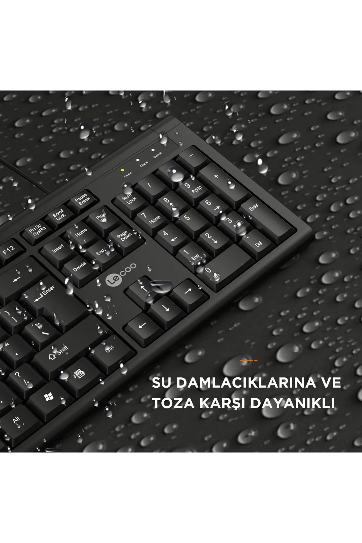 Lecoo Kb101 Usb Kablolu Türkçe Q Klavye Siyah