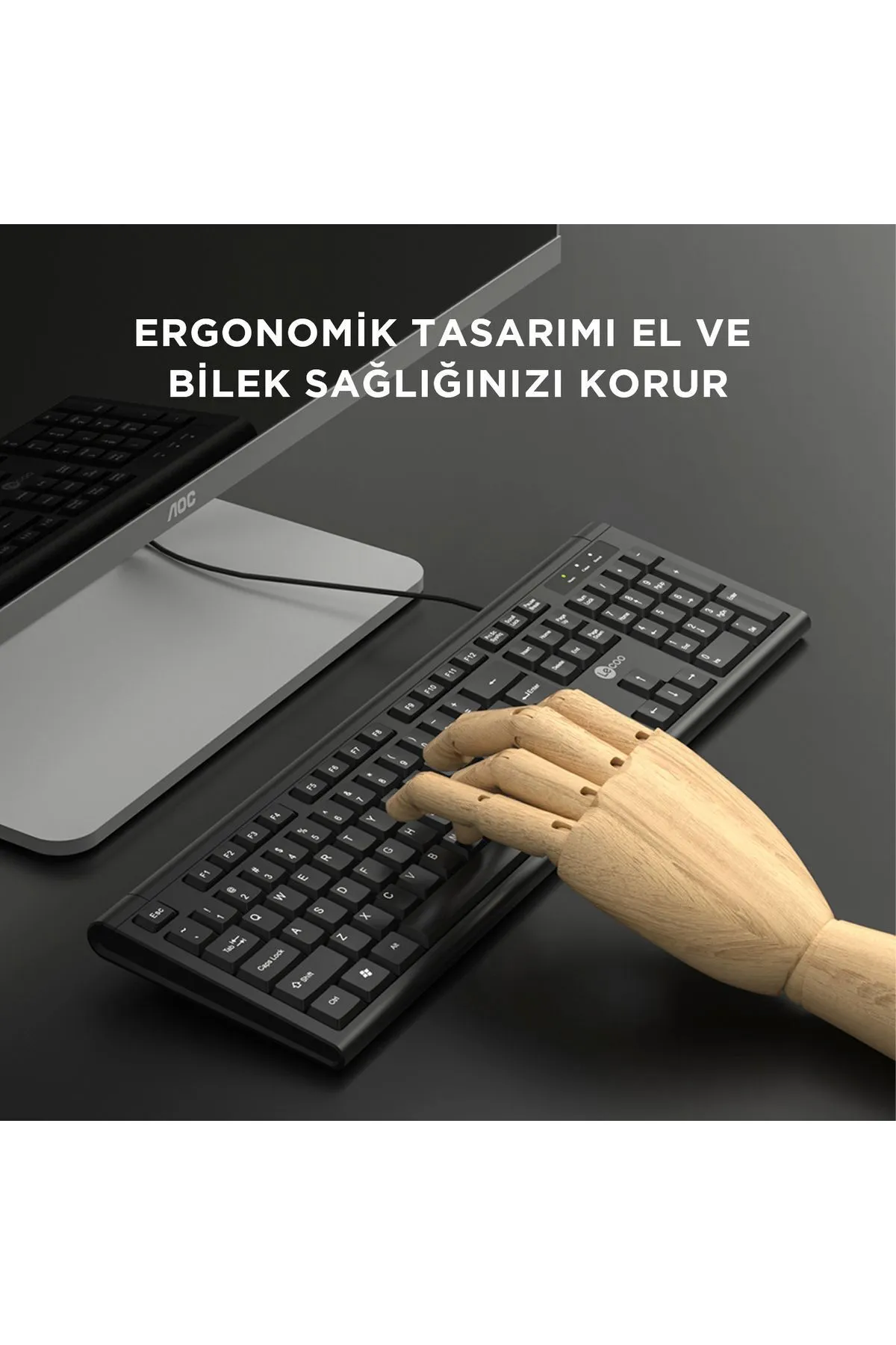 Lecoo Kb101 Usb Kablolu Türkçe Q Klavye Siyah