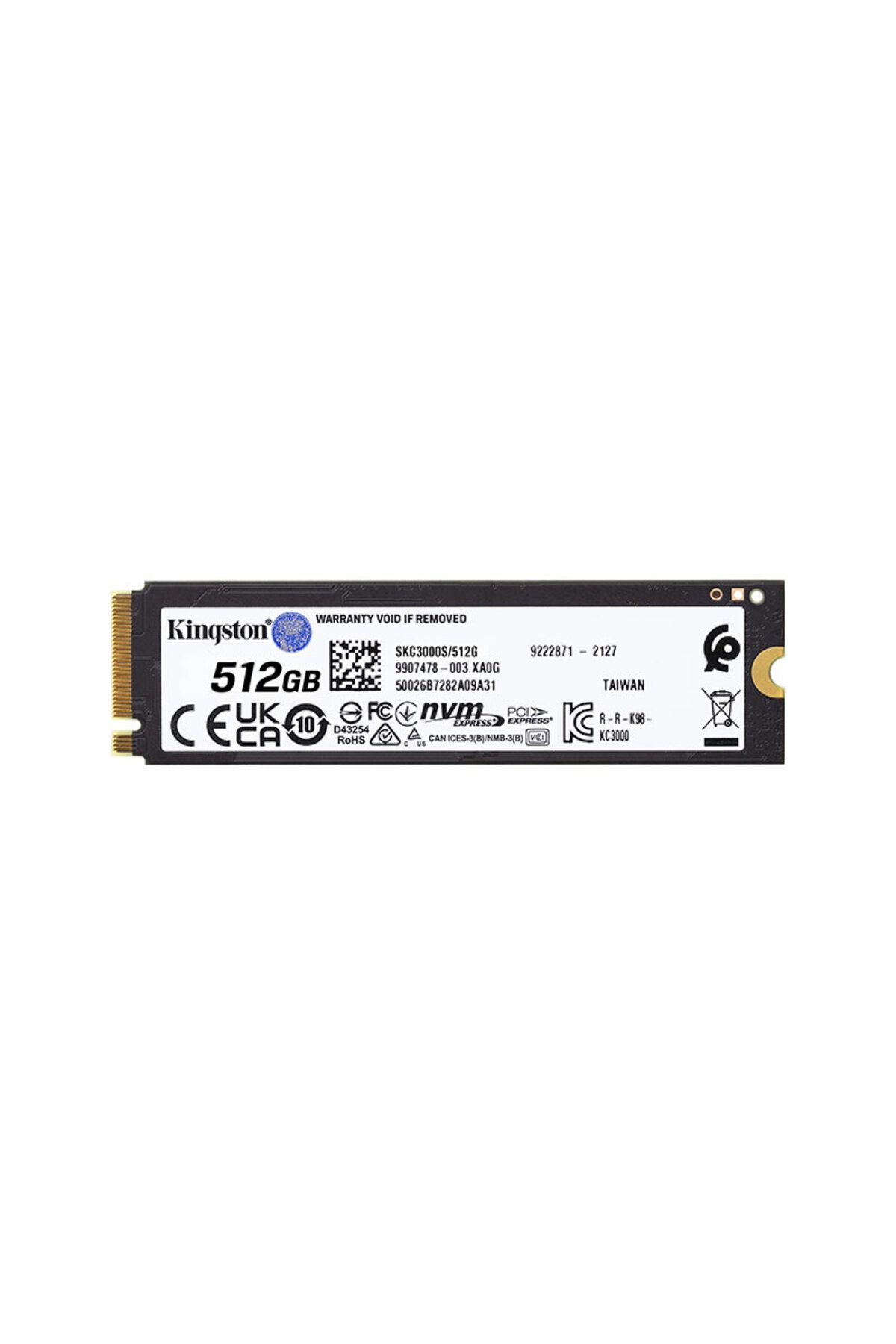 Kingston KC3000 512GB 22x80mm PCIe 4.0 x4 M.2 NVMe SSD