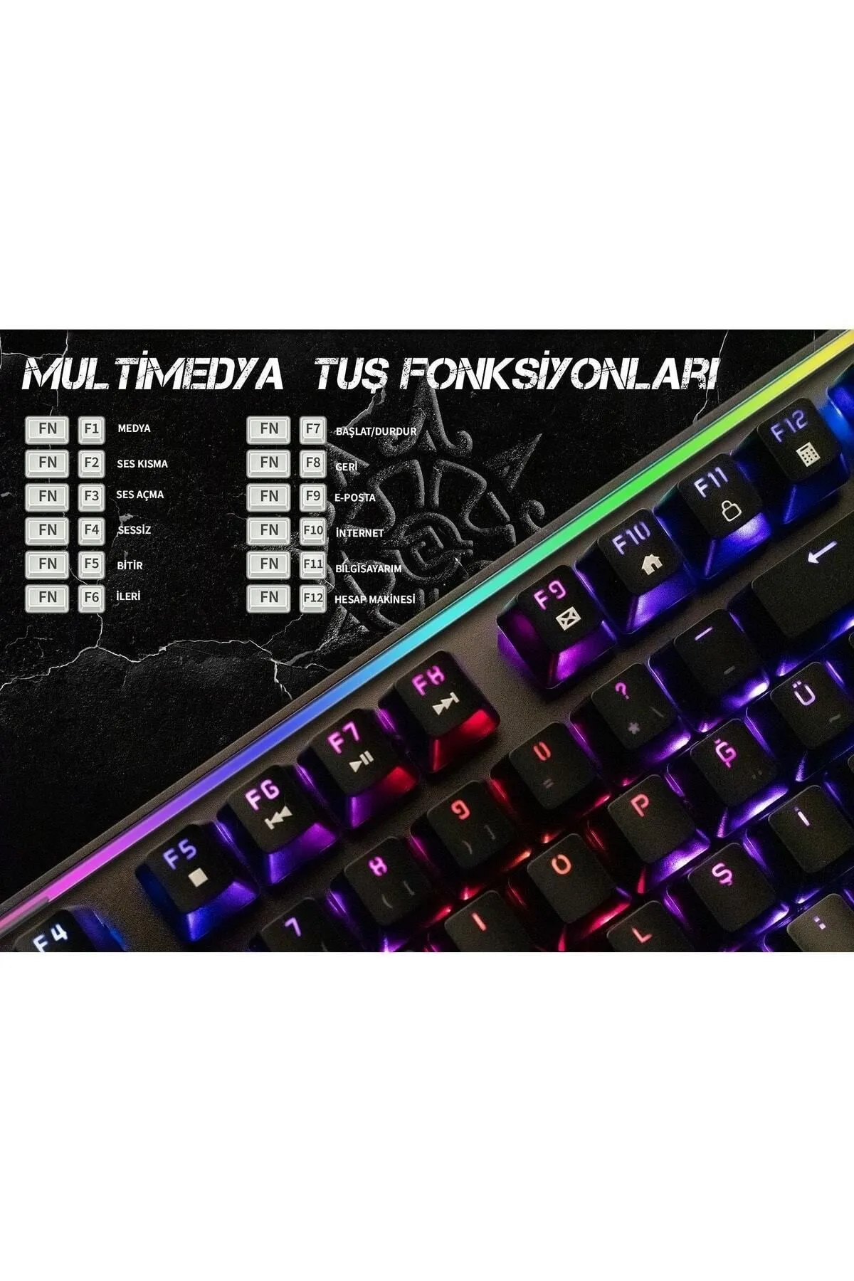 Inca Klavye Ikg-452 Empousa Rgb Oyuncu Sessiz Gerçek Mekanik El Bilekliği Hediyelidir