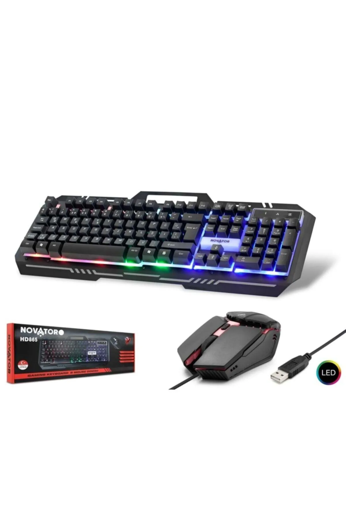 NODAR Klavye & Mouse Set Q Hd865 Oyuncu Klavyesi