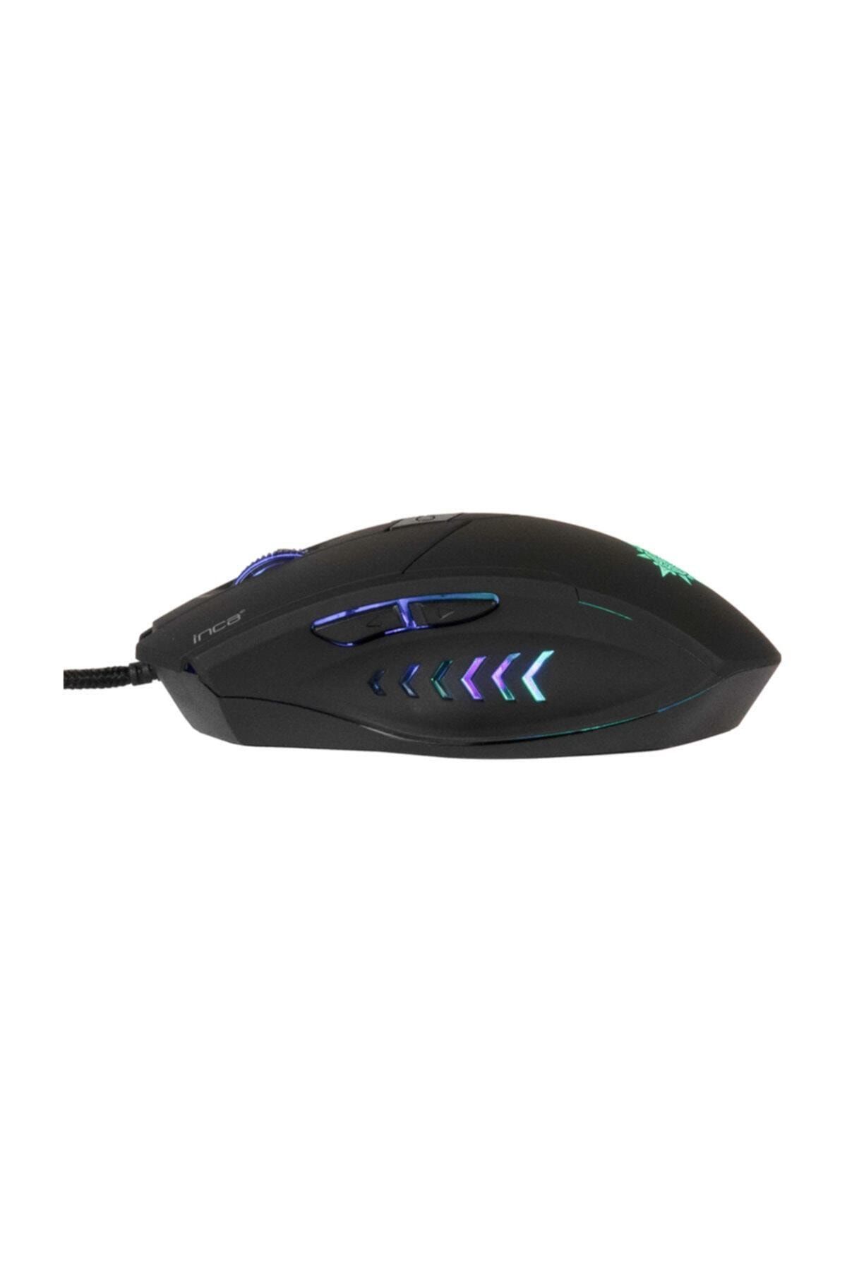 Inca Klavye Mouse Seti Kablolu Usb Gaming Oyuncu Rgb Set Ikg-310 Siyah