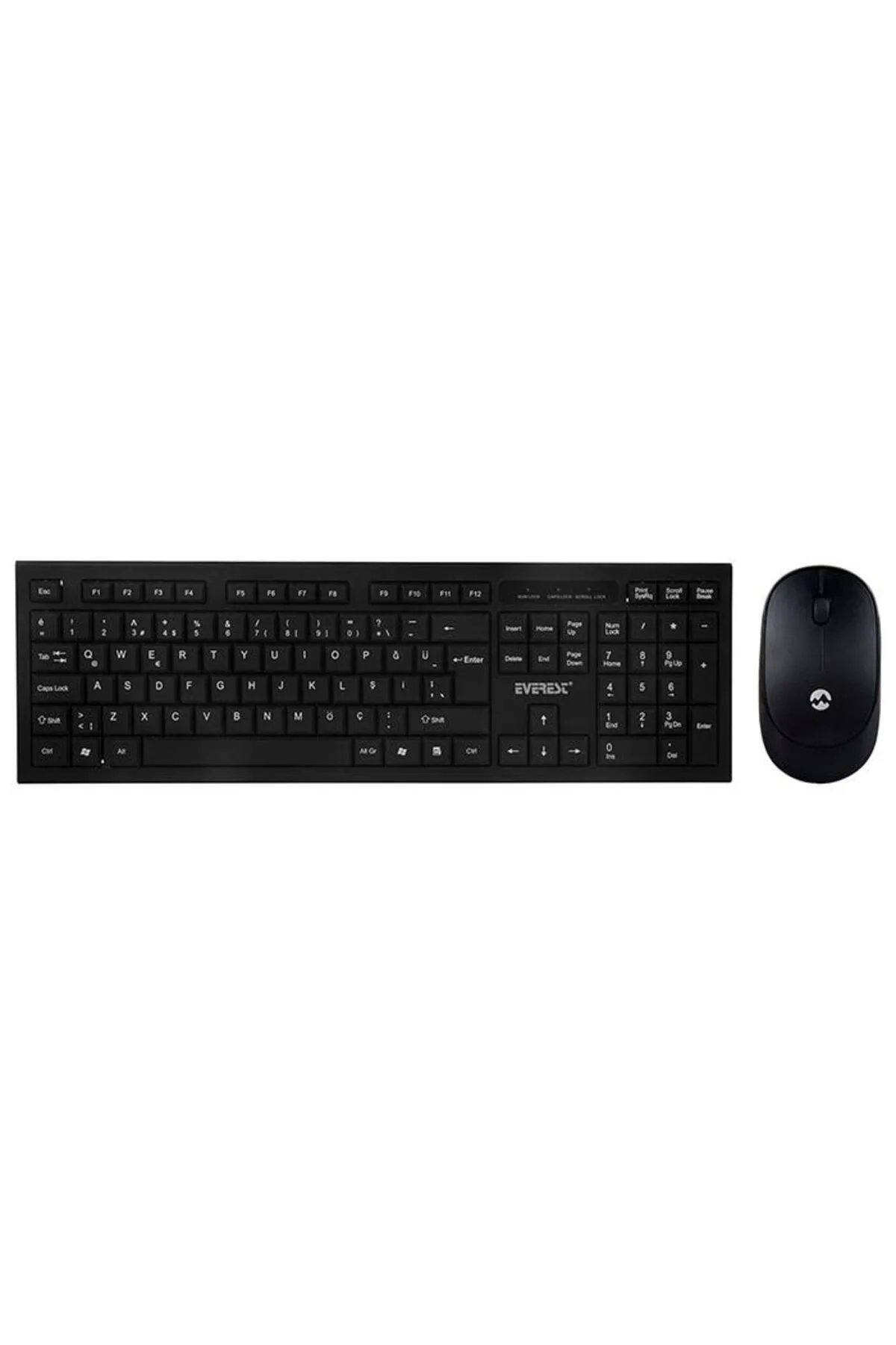 Everest Km-6121 Siyah Kablosuz Q Slim Klavye Mouse Set