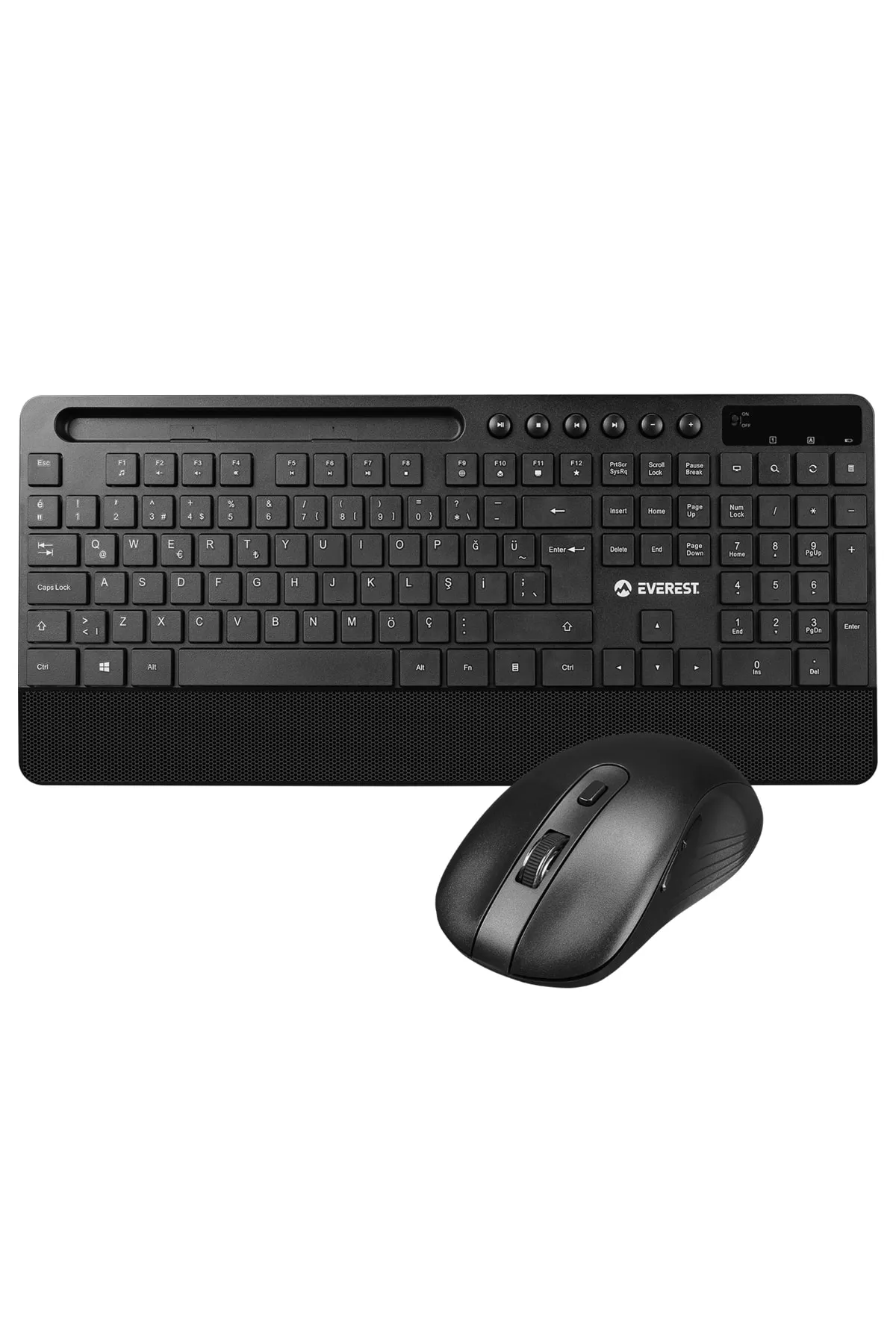 Everest Km-9676 Siyah Kablosuz 800-1200-1600 Dpi Q Standart Klavye + Mouse Set