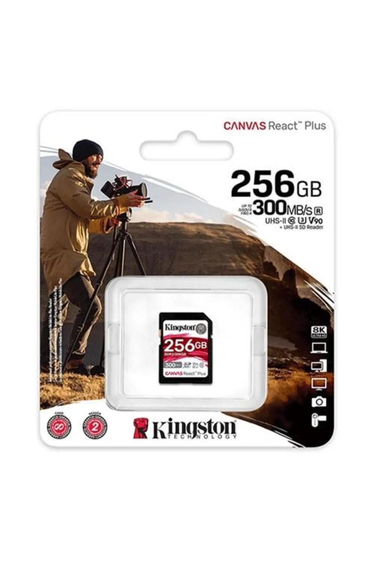 Kingston Kıngston 256gb Canvas React Plus Sdr2/256gb Profesyonel Sd Hafıza Kartı