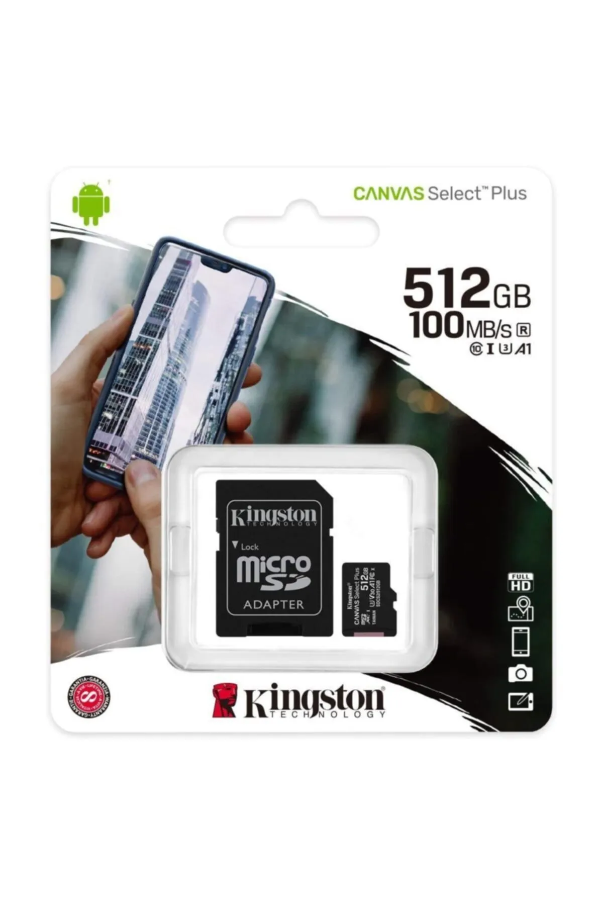 Kingston Kıngston 512gb Canvas Select Plus Microsd Kart Cl10 Sdcs2/512gb