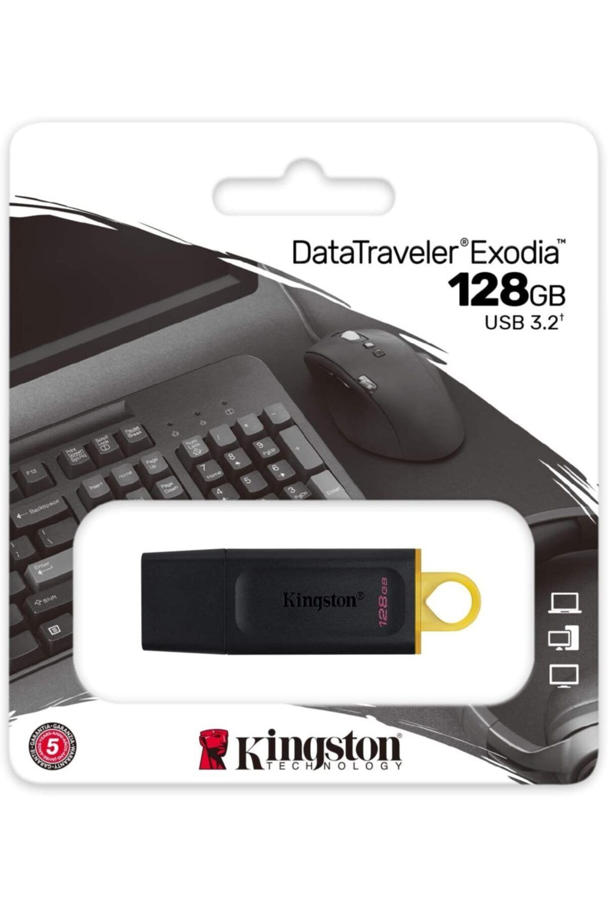 Kingston Kıngston Dtx/128gb Usb 3.2 Data Traveler Exodia Gen 1 Flash Disk (siyah - Sarı)