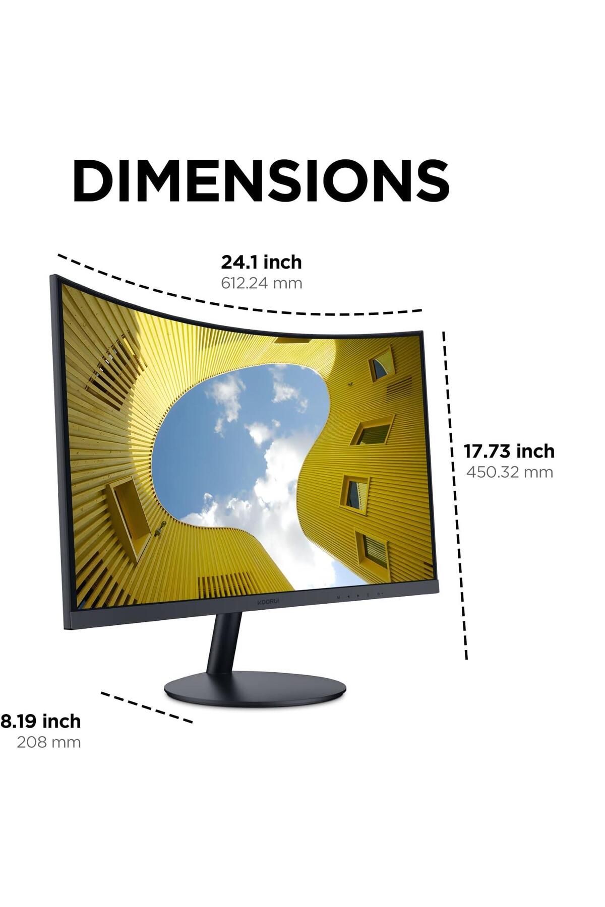 Hedef Market Koorui 27" 27N5CA Curved 75Hz Monitör Siyah 5ms