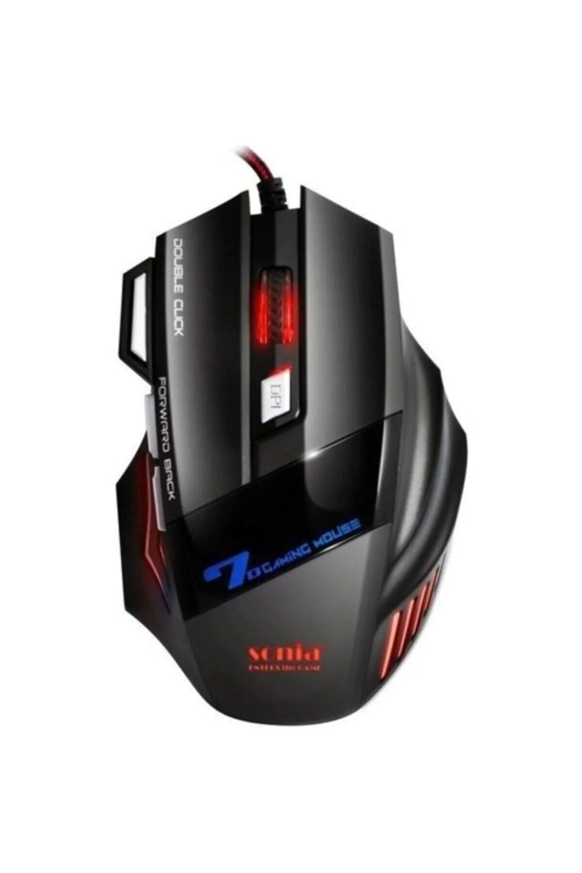 Sonia Kırmızı Işıklı Kablolu Gaming Oyuncu Mouse SN-X7