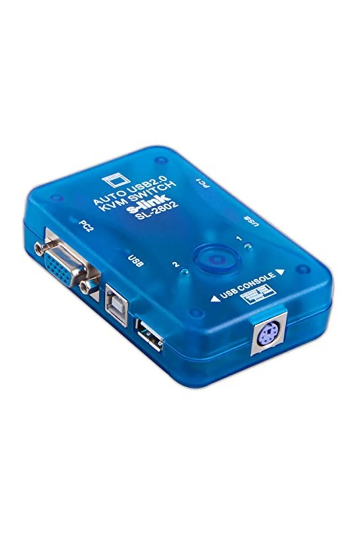 S-link Kwm Switch Usb Otomatik 2 Port Tak ve Çalıştır Switch  Sl-2602