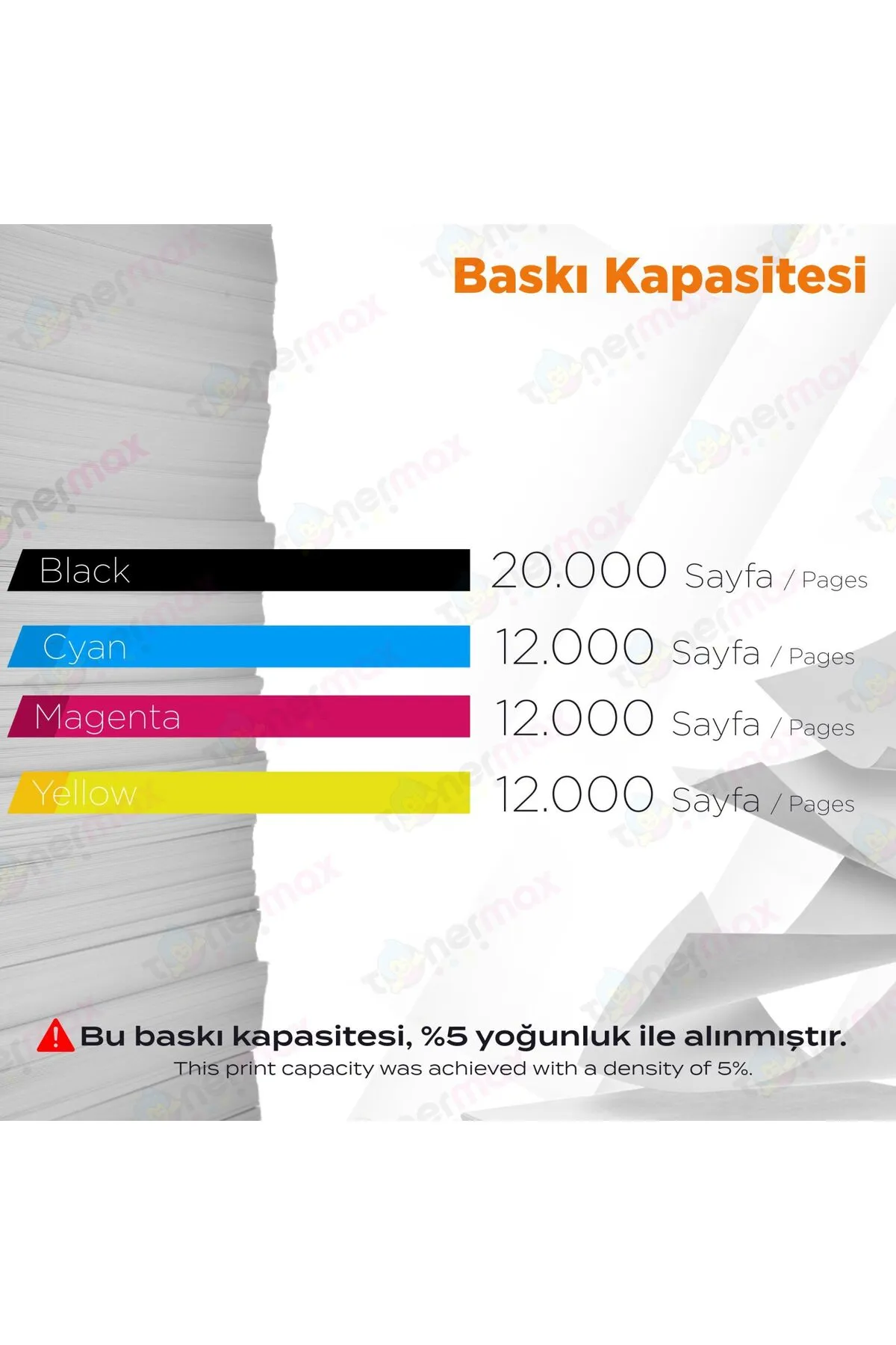 tonermax Kyocera Mita TK-8345 Muadil Toner Takım 2'li Avantaj Paket + 1 Siyah Hediye/ TaskAlfa 2552ci / 2553c