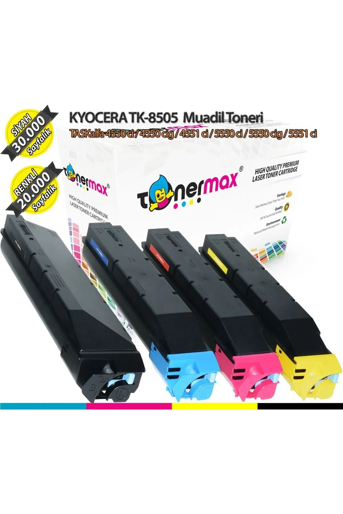 tonermax Kyocera Tk-8505 Set Muadil Toner / Taskalfa 4550 / 4551 / 5550 / 5551