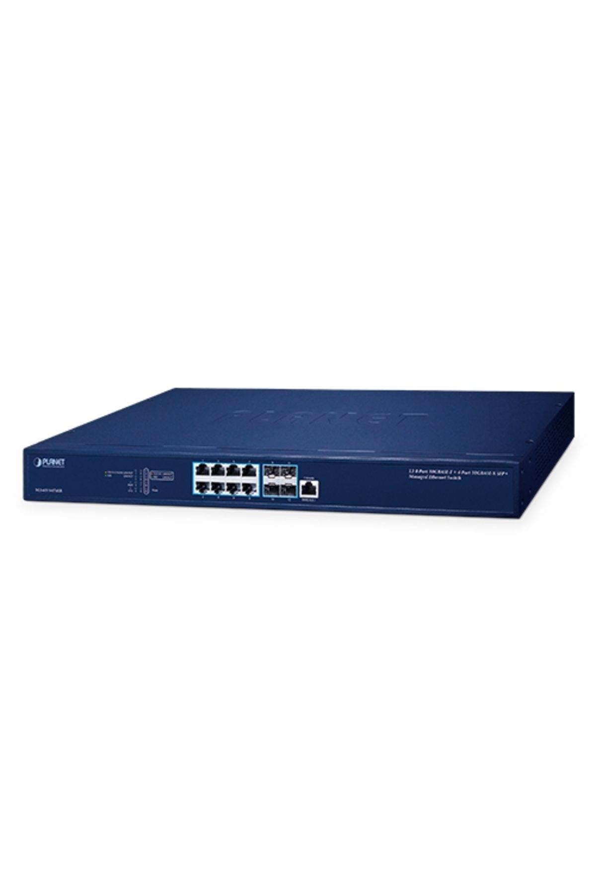 Planet L3 8-Port 10GBASE-T + 4-Port 10GBASE-X SFP+ Managed Ethernet Switch with Dual 100~240V AC Redundant