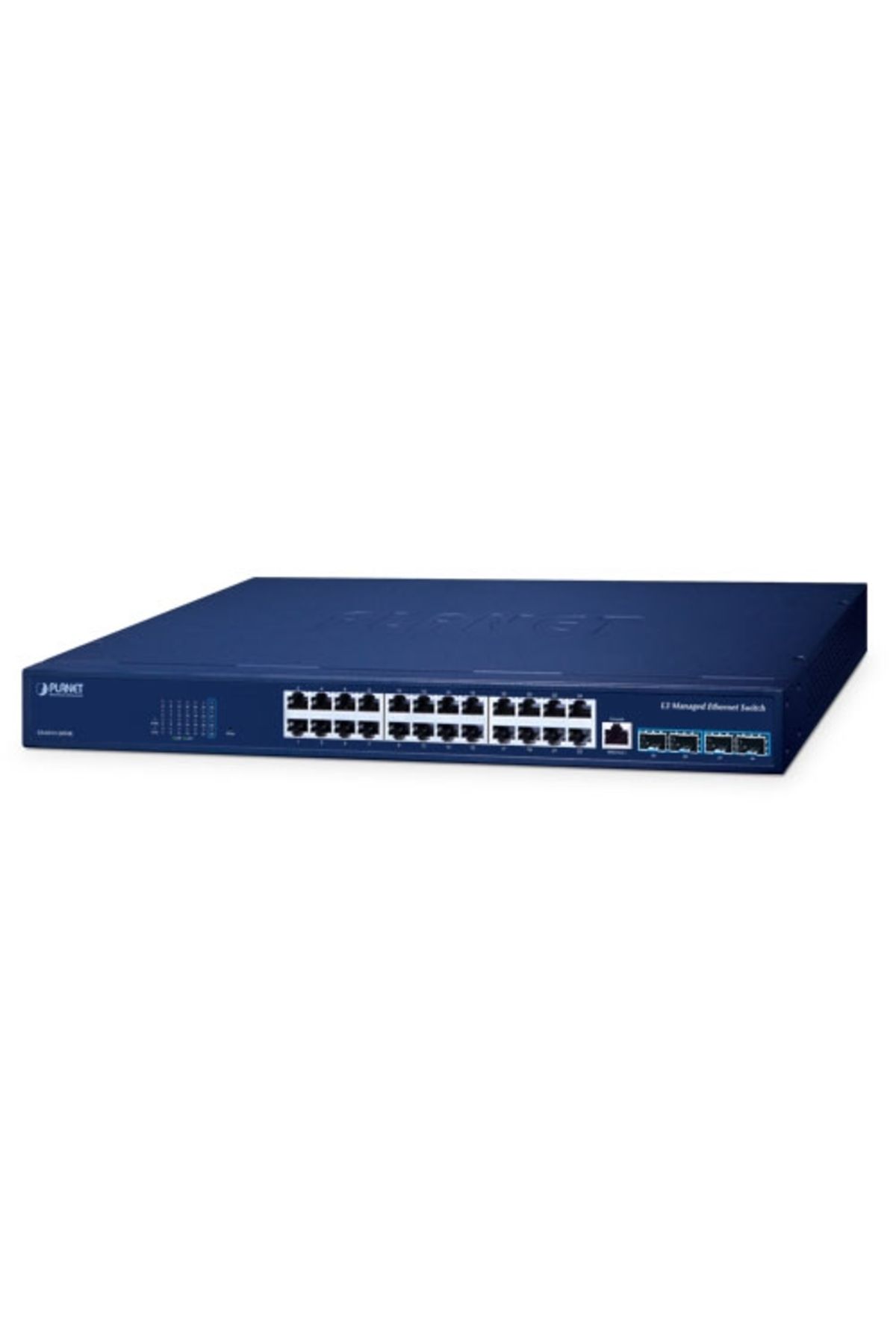 Planet L3 Yönetilebilir Ethernet Switch<br>24 x 10/100/1000T port<br>4 x 10G SFP+ arayüz<br&