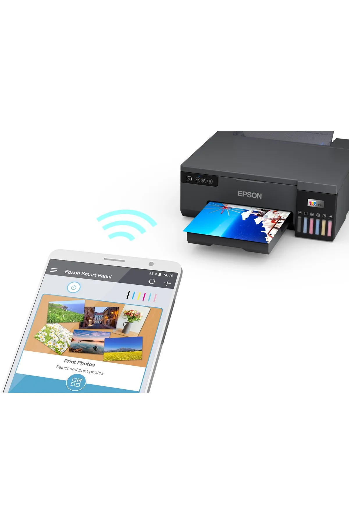 Epson L8050 A4 Fotoğraf Yazıcısı 2 Set Mürekkep Ile