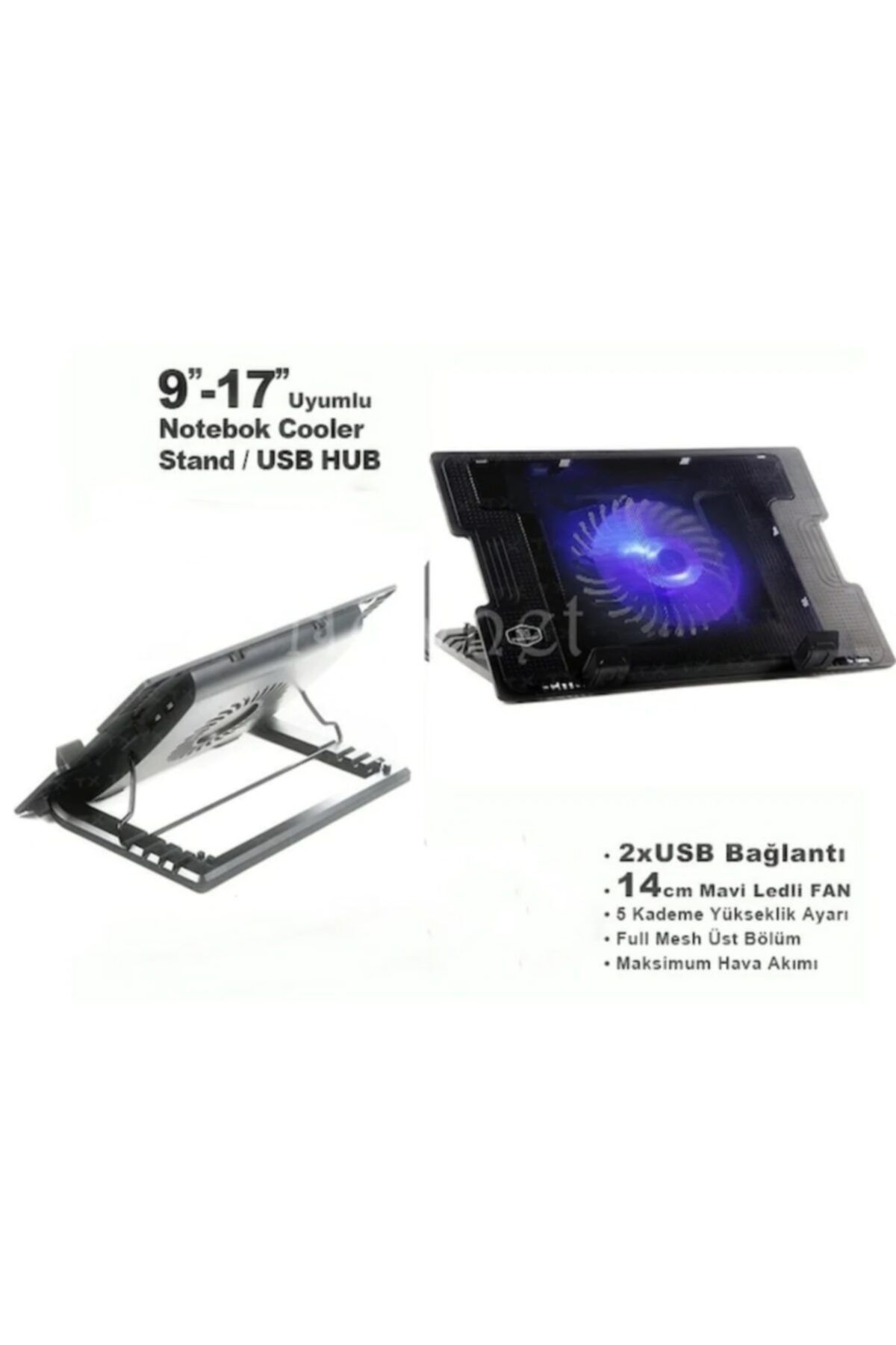 JUNGLEE Laptop Soğutucu Altlık Cooling Pad Notebook Standı Led Işıklı Pl9951