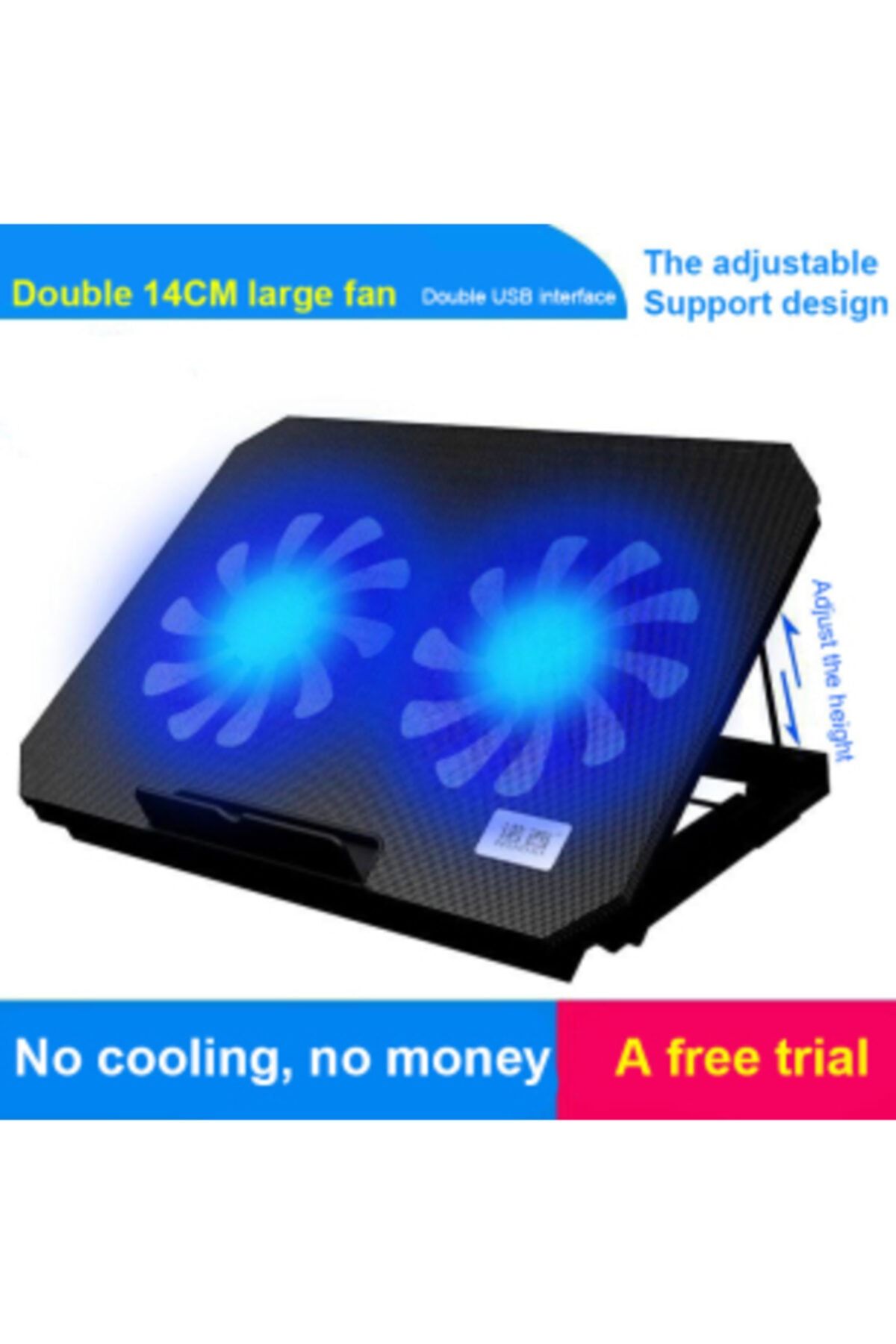 SIGHTZER Laptop Soğutucu Fan Cooling Pad Notebook Altlığı Çift Fanlı