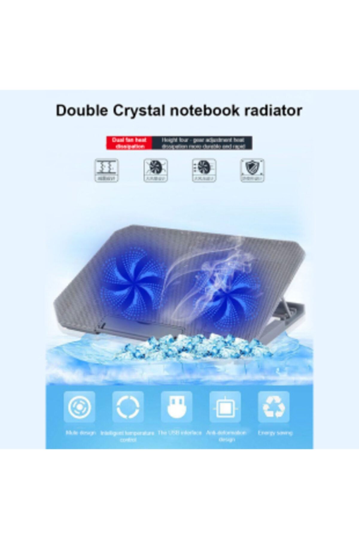 SIGHTZER Laptop Soğutucu Fan Cooling Pad Notebook Altlığı Çift Fanlı