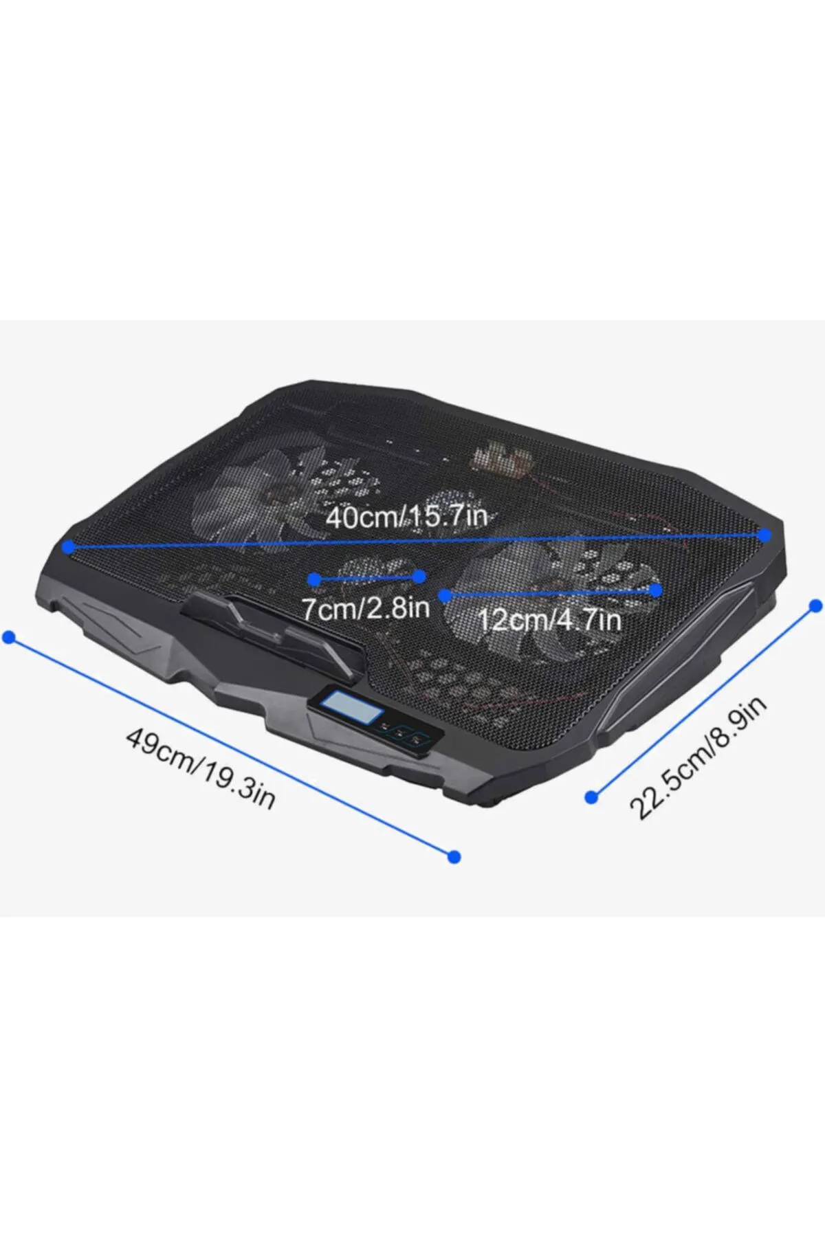 SIGHTZER Laptop Soğutucu Stand Yükseklik Ayarlı 4 Fanlı Led Işıklı Lcd Ekranlı Notebook Altlığı Cooling Pad